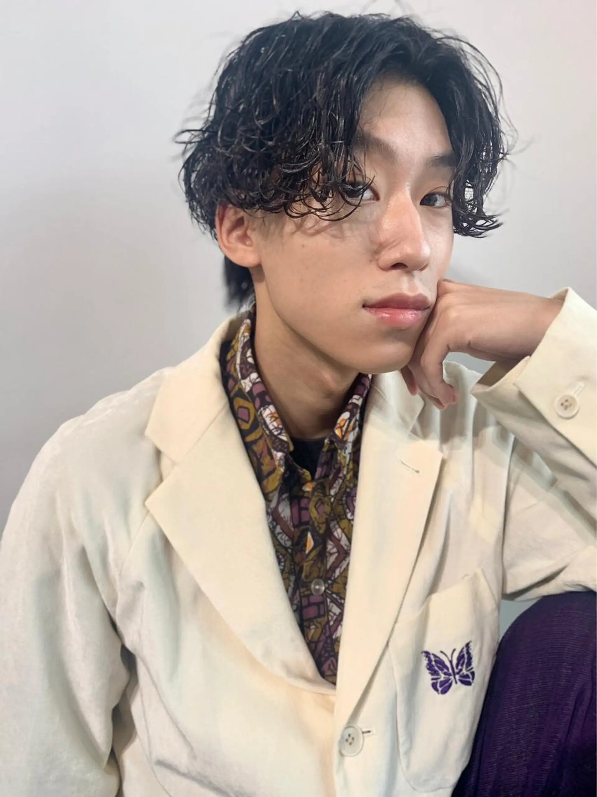 パーマ メンズ メンズバレイヤージュ メンズブリーチ センターパート メンズハイライト メンズインナーカラー ☀️Luana☀️ 公式/大通のヘアスタイル