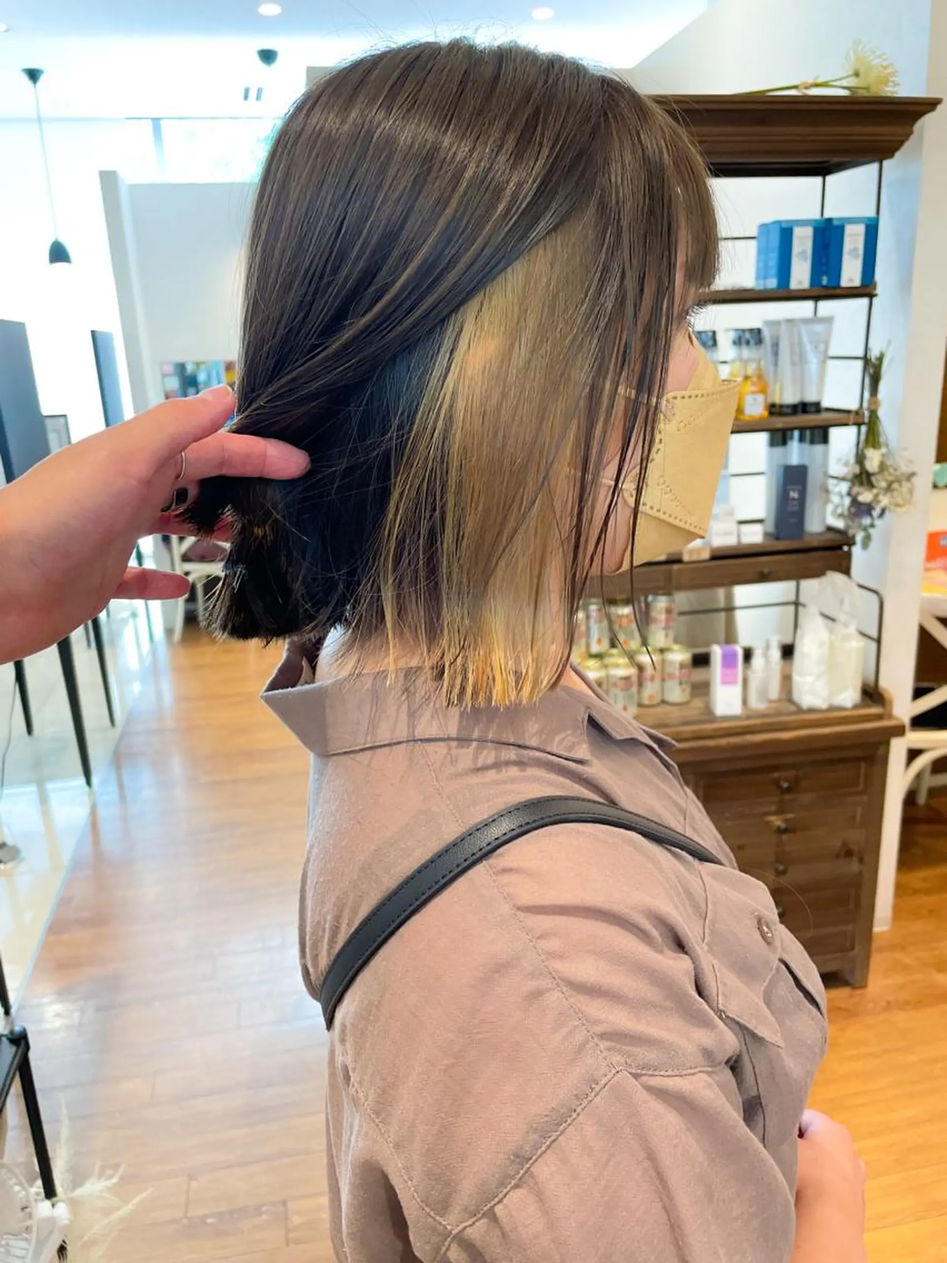 ショート カラー イヤリングカラー ヘアカラー 髪質改善/ブリーチ 田代 龍我のヘアスタイル