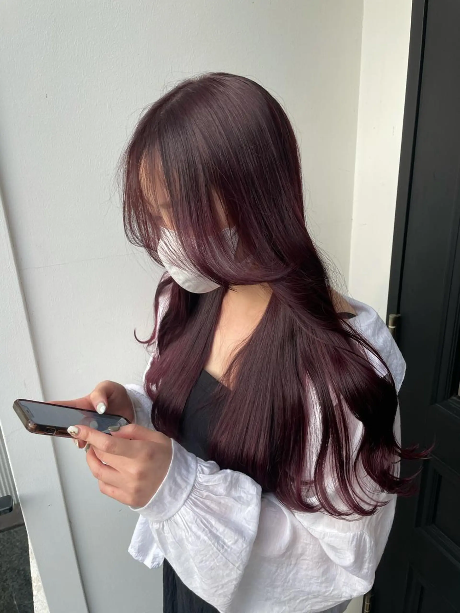 ロング カラー ブラウンカラー ピンクカラー ピンクブラウン カット ヘアカラー トリートメント hair  studio A.R.S所属・烏丸/艶髪/レイヤー /韓国風/廣瀬尚輝のヘアスタイル