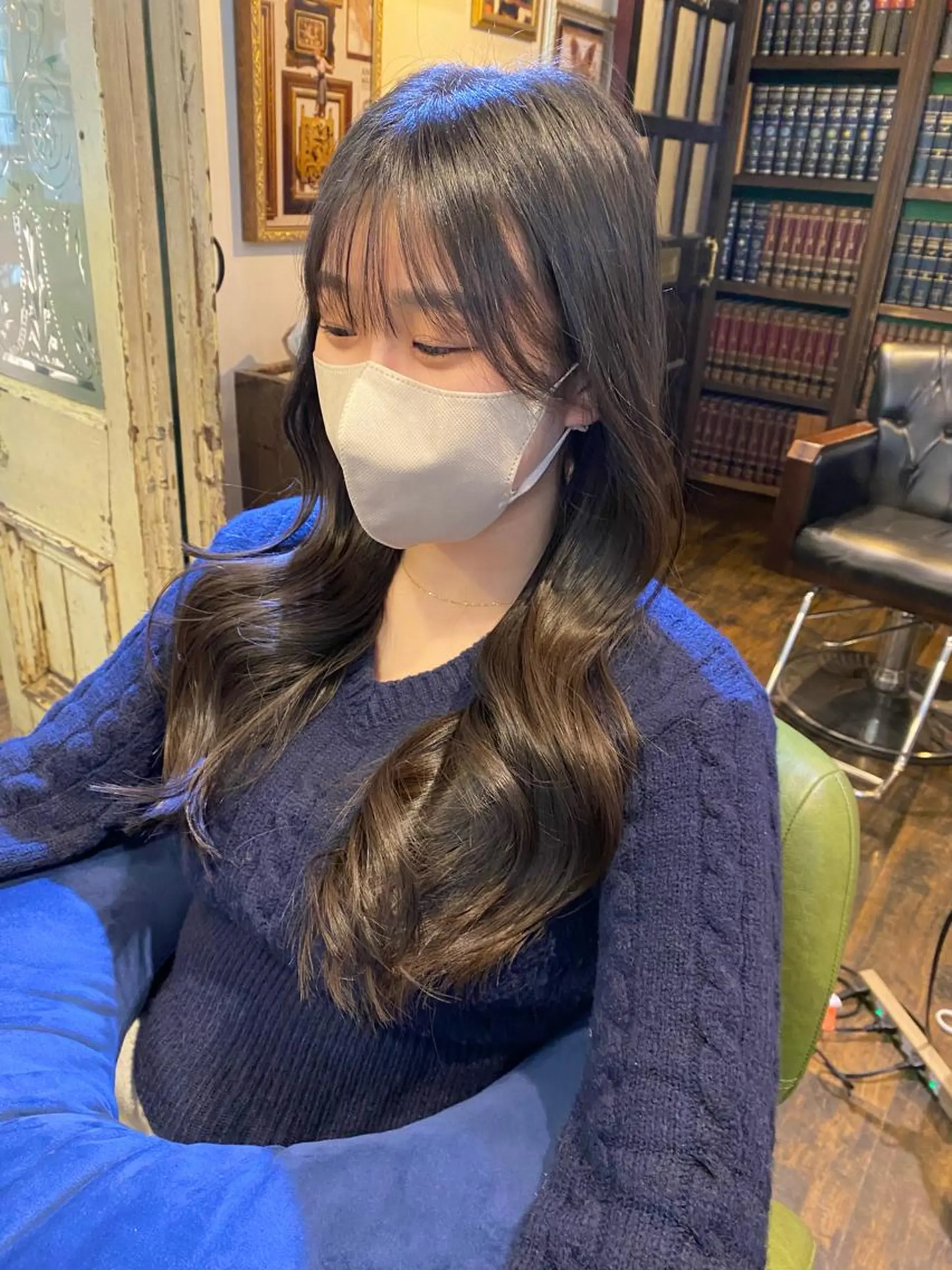 ロング カラー 韓国風ヘア カット ヘアカラー ヤスザトアヤノ ／レイヤー／オリーブのヘアスタイル