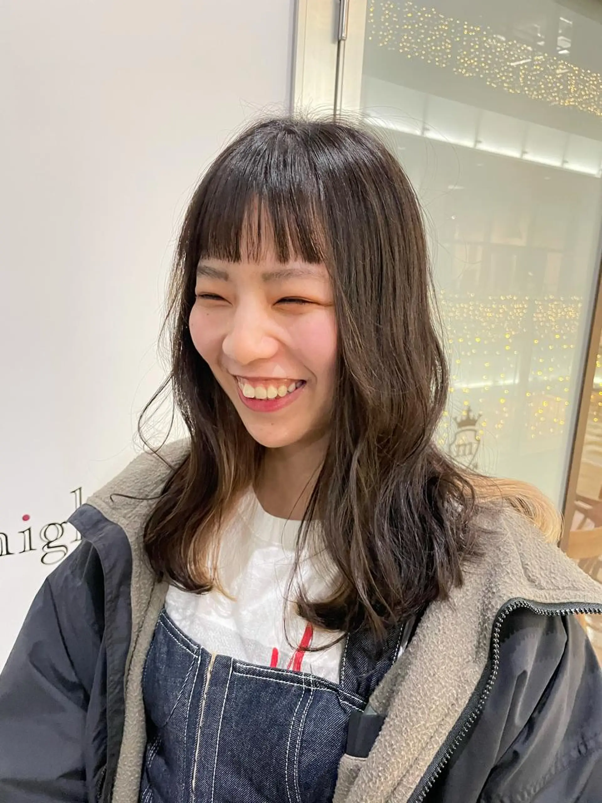 ミディアム オン眉 栄　mighty by H所属・不破一輝/栄/矢場町 ボブ/レイヤー/艶髪のヘアスタイル