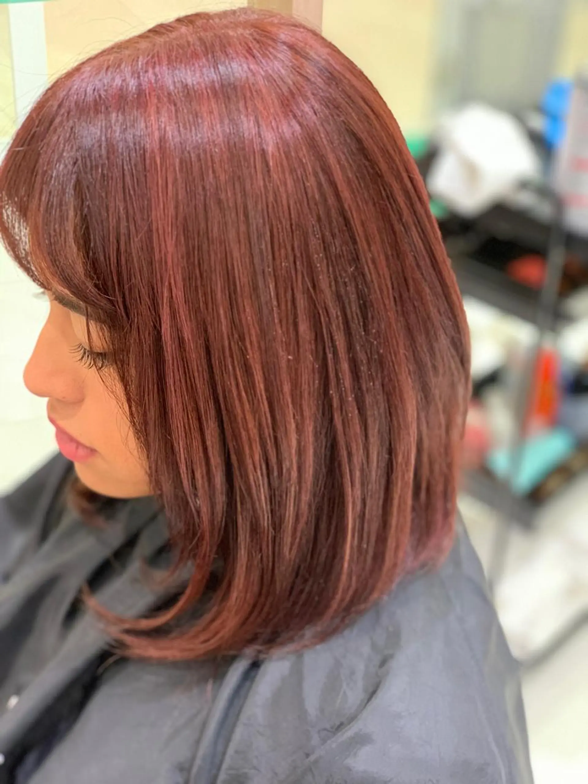 ミディアム カラー ブリーチ 透明感カラー ハイライトカラー ピンクカラー ローズカラー 店長/髪質改善 小早川周大のヘアスタイル