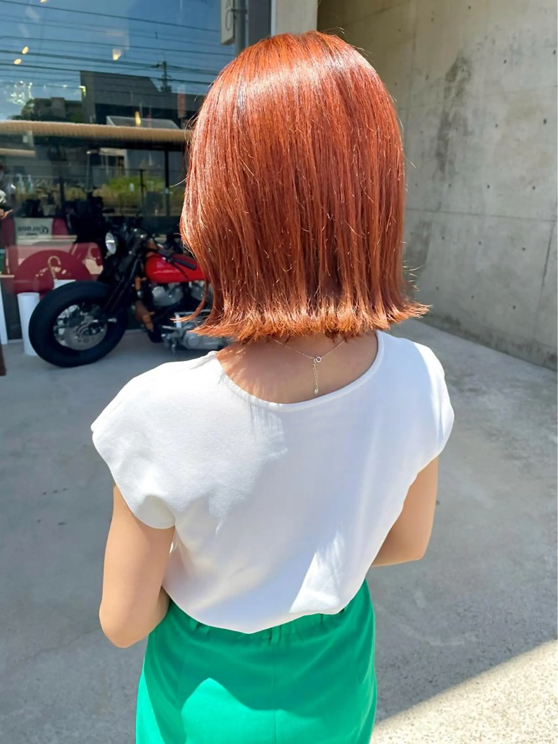 ミディアム カラー オレンジ ヘアカラー トリートメント hair  design  ALBERO所属・日高 香織のヘアスタイル