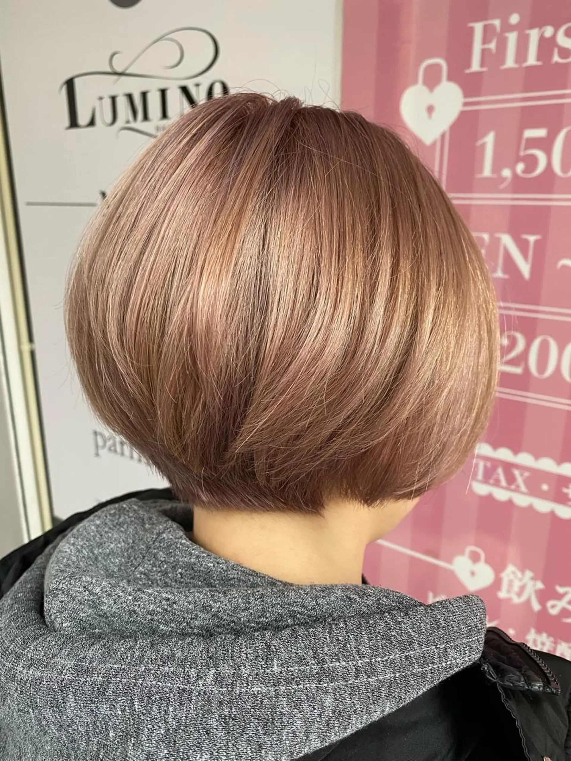 ショート カラー ヘアアレンジ 【艶髪×韓国風】 毛流れ職人 RYOのヘアスタイル