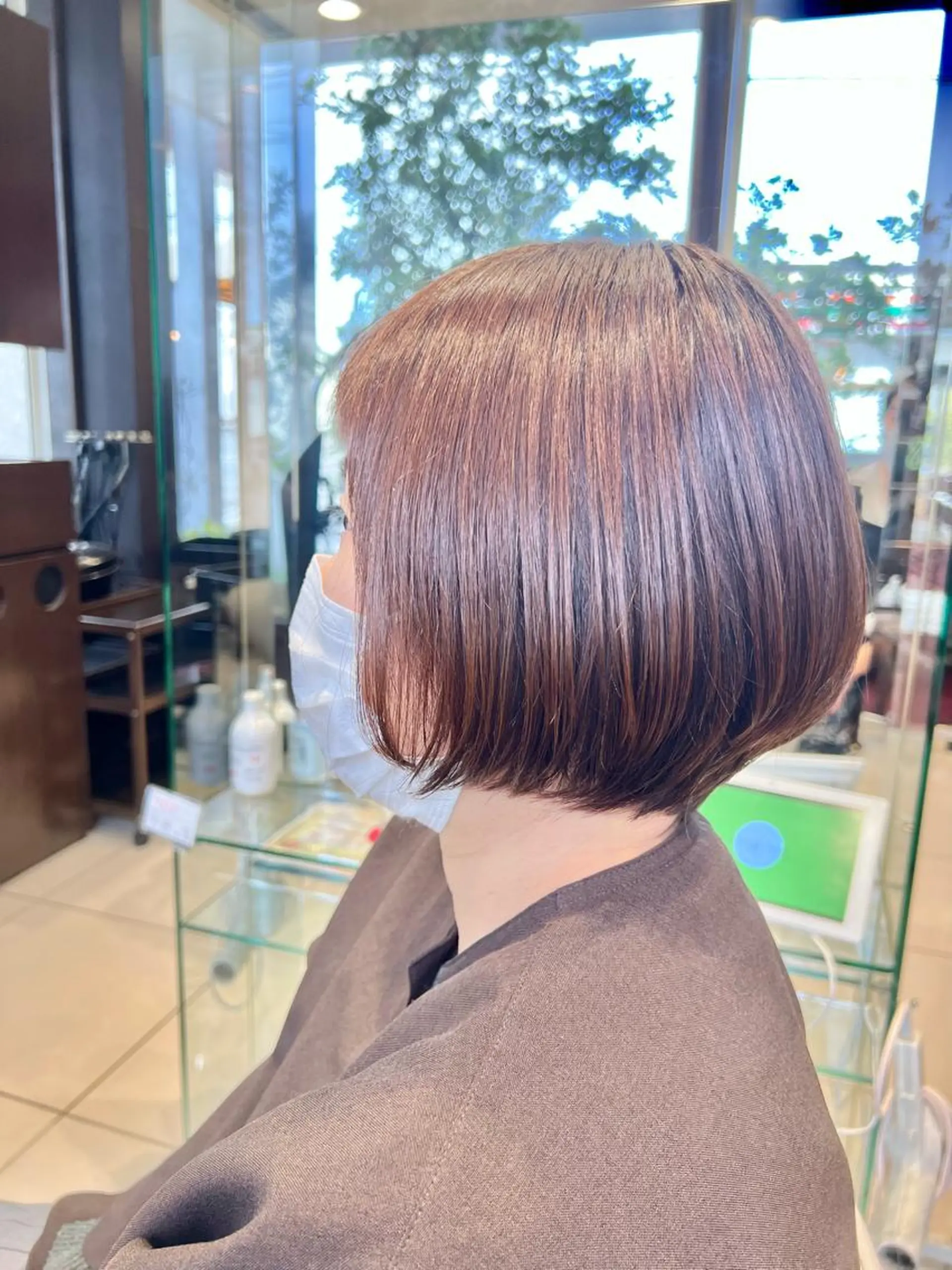 ミディアム ショートボブ ボブ トリートメント 下條 真のヘアスタイル