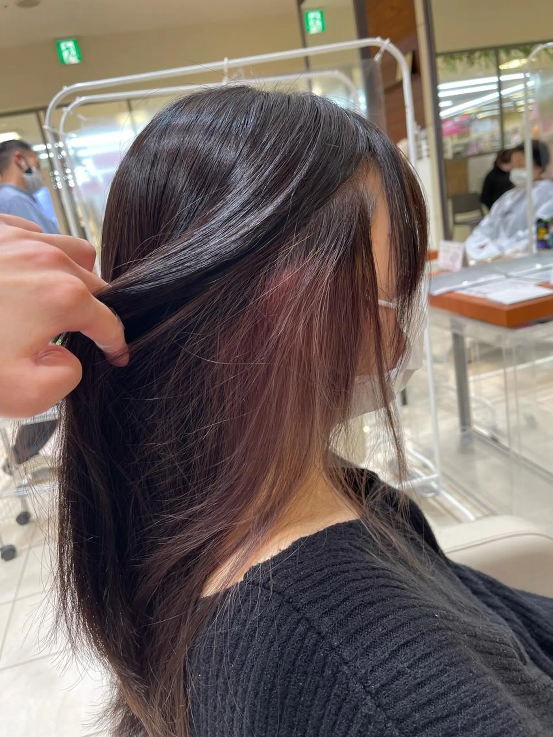 ロング カラー ベージュカラー 黒髪 ピンクカラー ピンクベージュ カネヒラ リョウスケのヘアスタイル