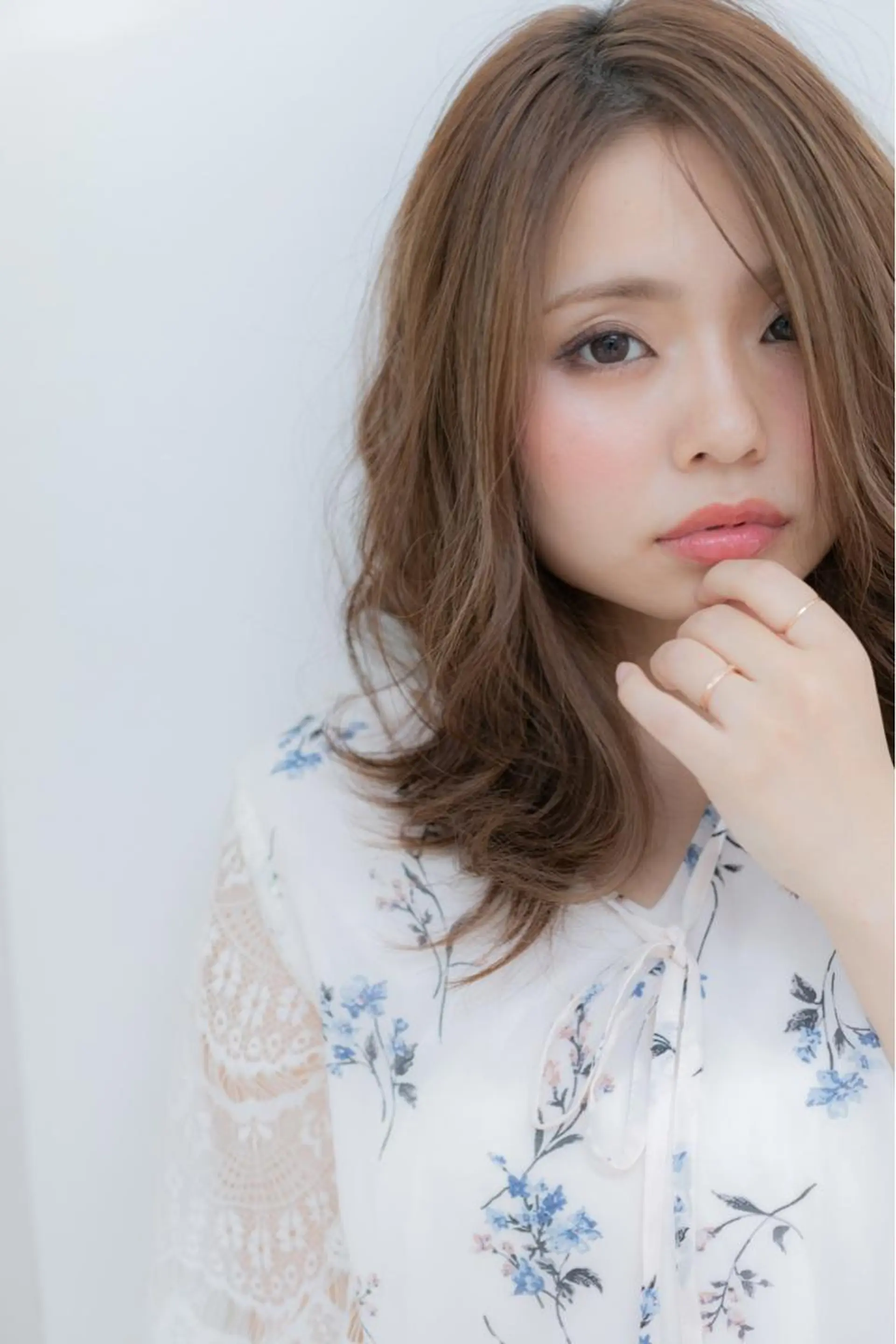 ミディアム カラー パーマ ヘアアレンジ メンズ 川上 有香のヘアスタイル