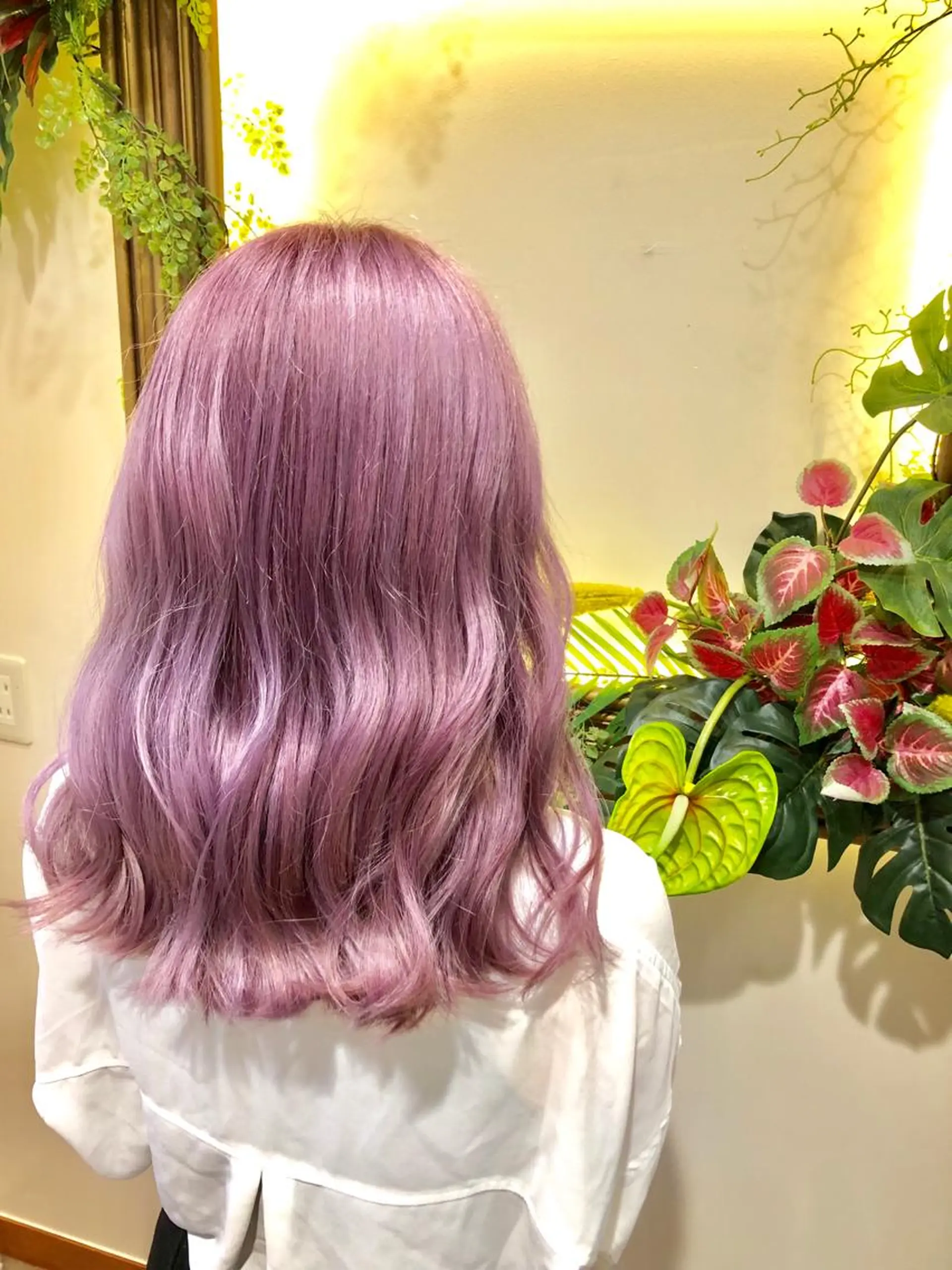 ロング カラー ピンクカラー ヘアカラー トリートメント 💓シールエクステ ルミエールのヘアスタイル