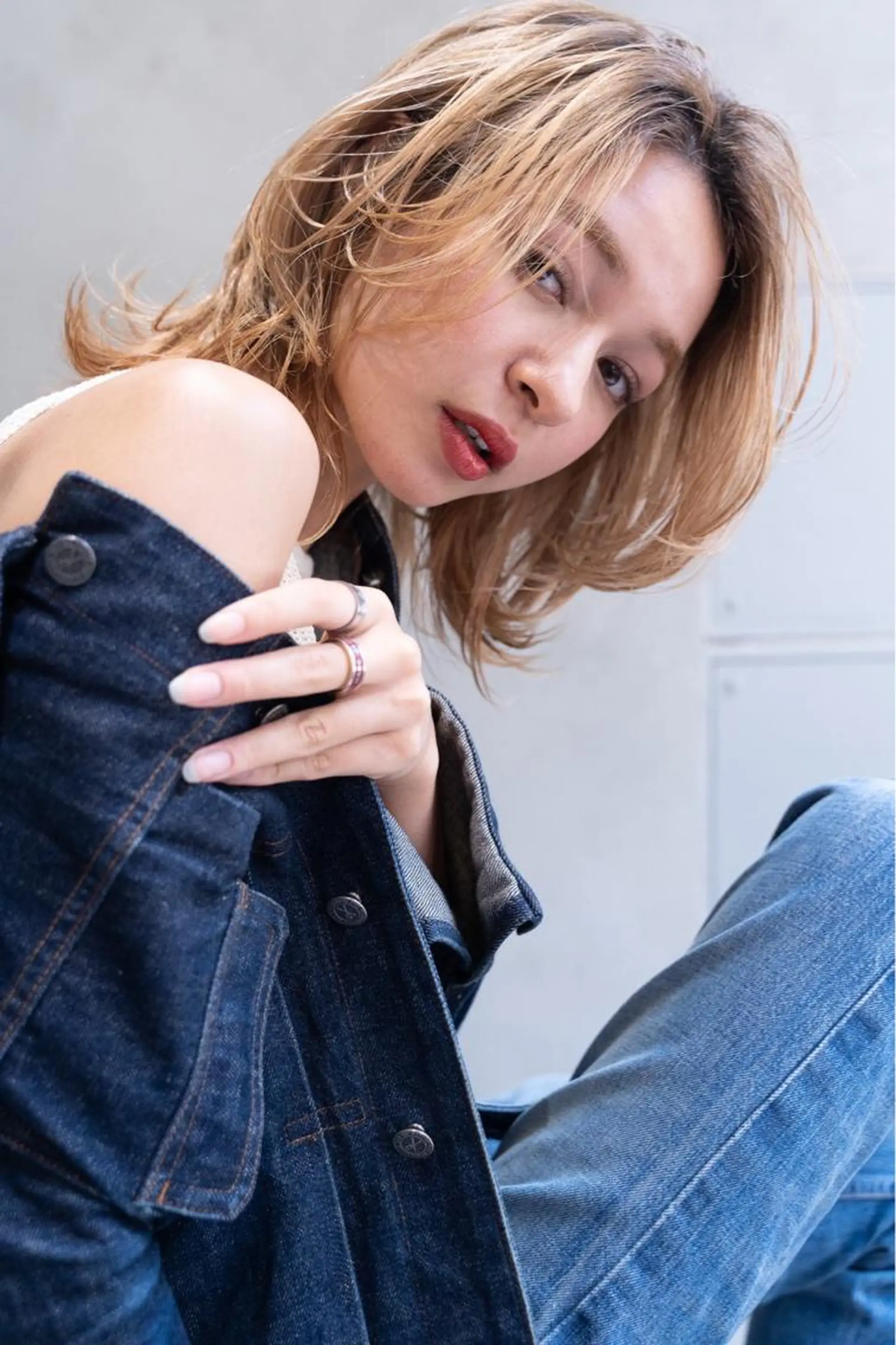 ミディアム カラー パーマ ヘアアレンジ メンズ キッズ ネイル マツエク・マツパ カット ヘアカラー トリートメント ヘアセット 韓国ヘア🫧 KAZUTOのヘアスタイル