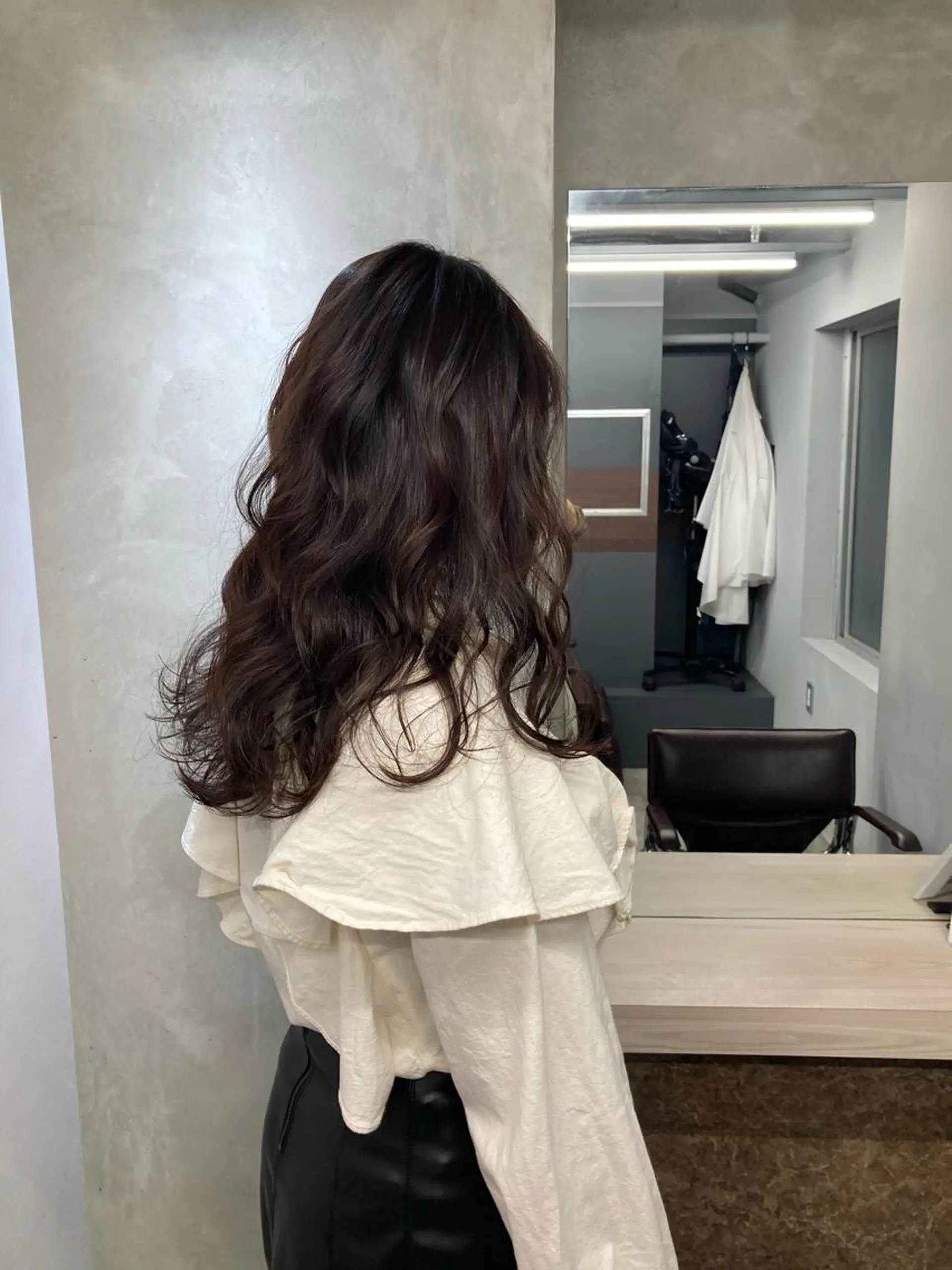 ロング カラー ブラウンカラー ショコラブラウン ヘアカラー トリートメント ブリーチ&似合せボブ 田中寛十のヘアスタイル