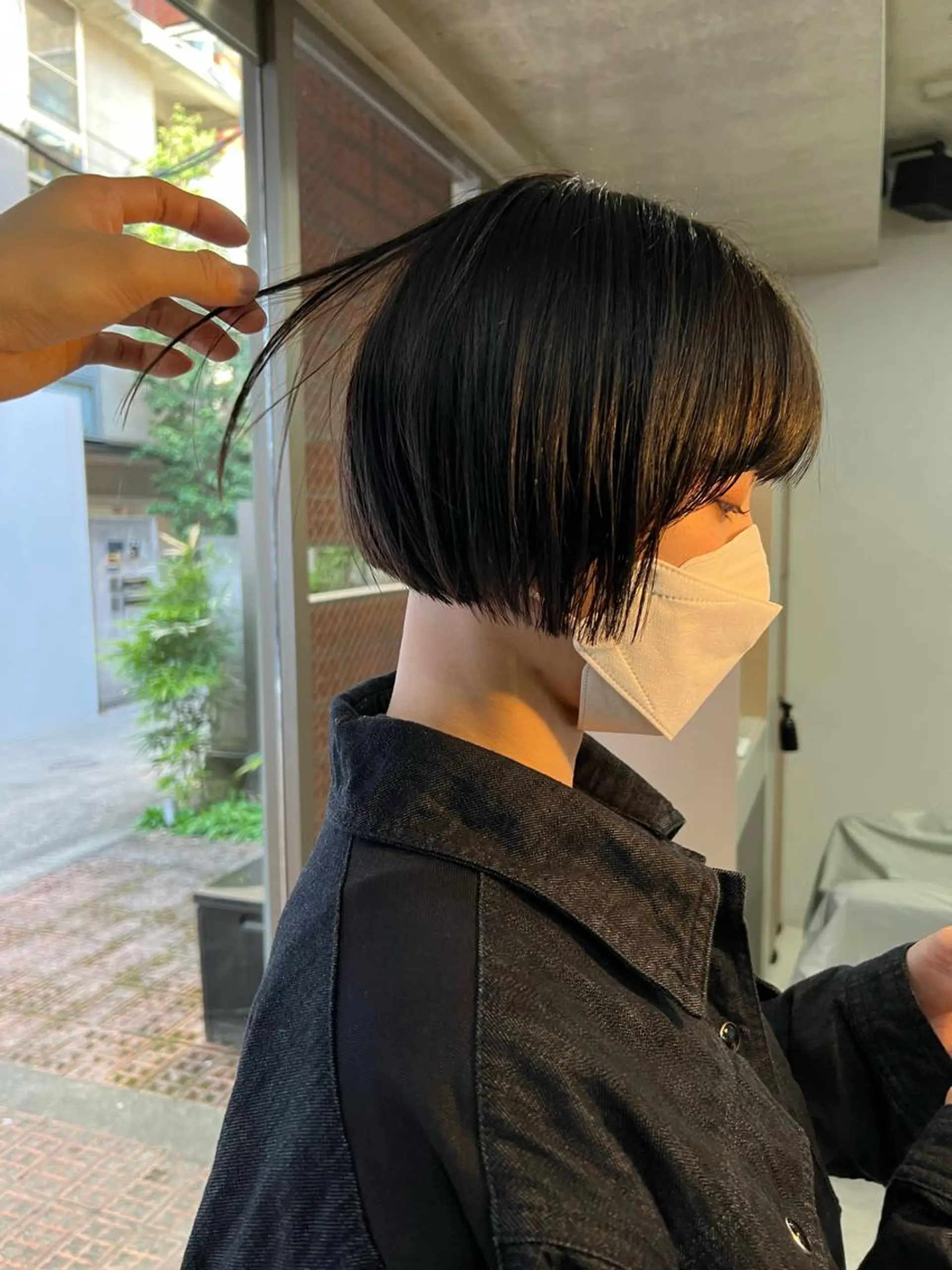 ショート カラー ボブパーマコテ巻き風 パーマNo1深江秀平のヘアスタイル