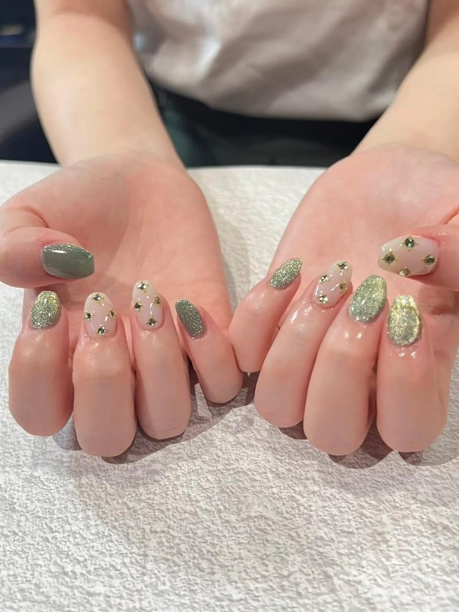 ネイル 長さ出し ジェルネイル グラデーション 韓国ネイル マグネットネイル Ruina 渋谷のネイルデザイン