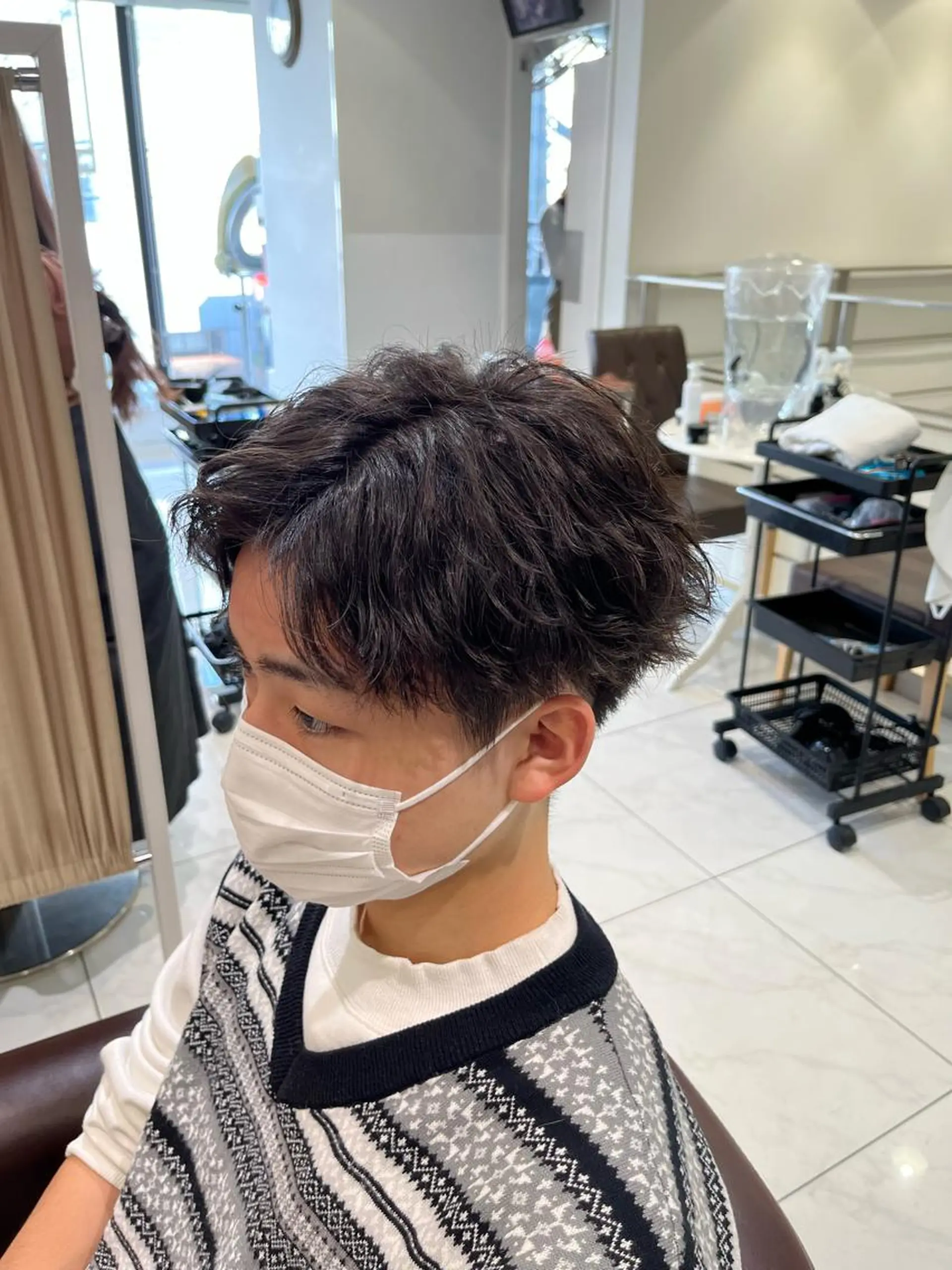 パーマ メンズ カット パーマ 佐々木 拓海のヘアスタイル