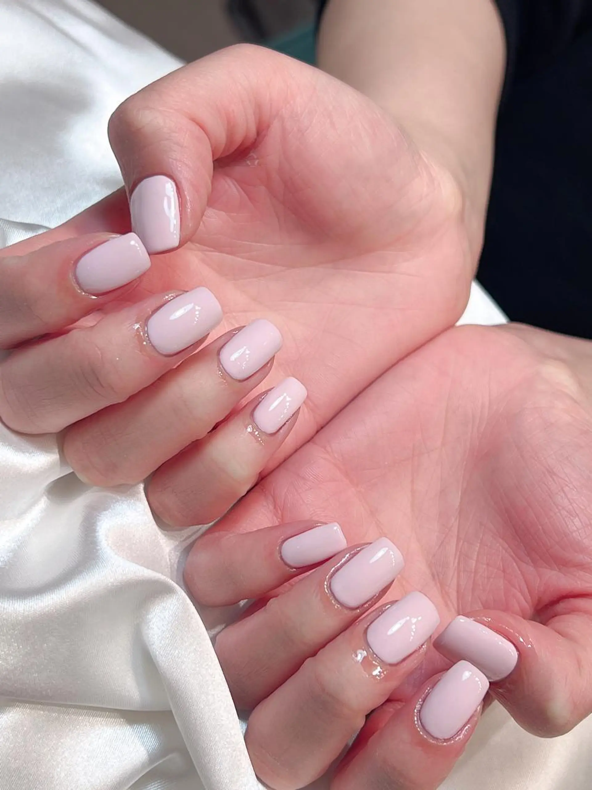 ネイル ワンカラーネイル ピンク bijou nails所属・bijou nails　蓮のネイルデザイン