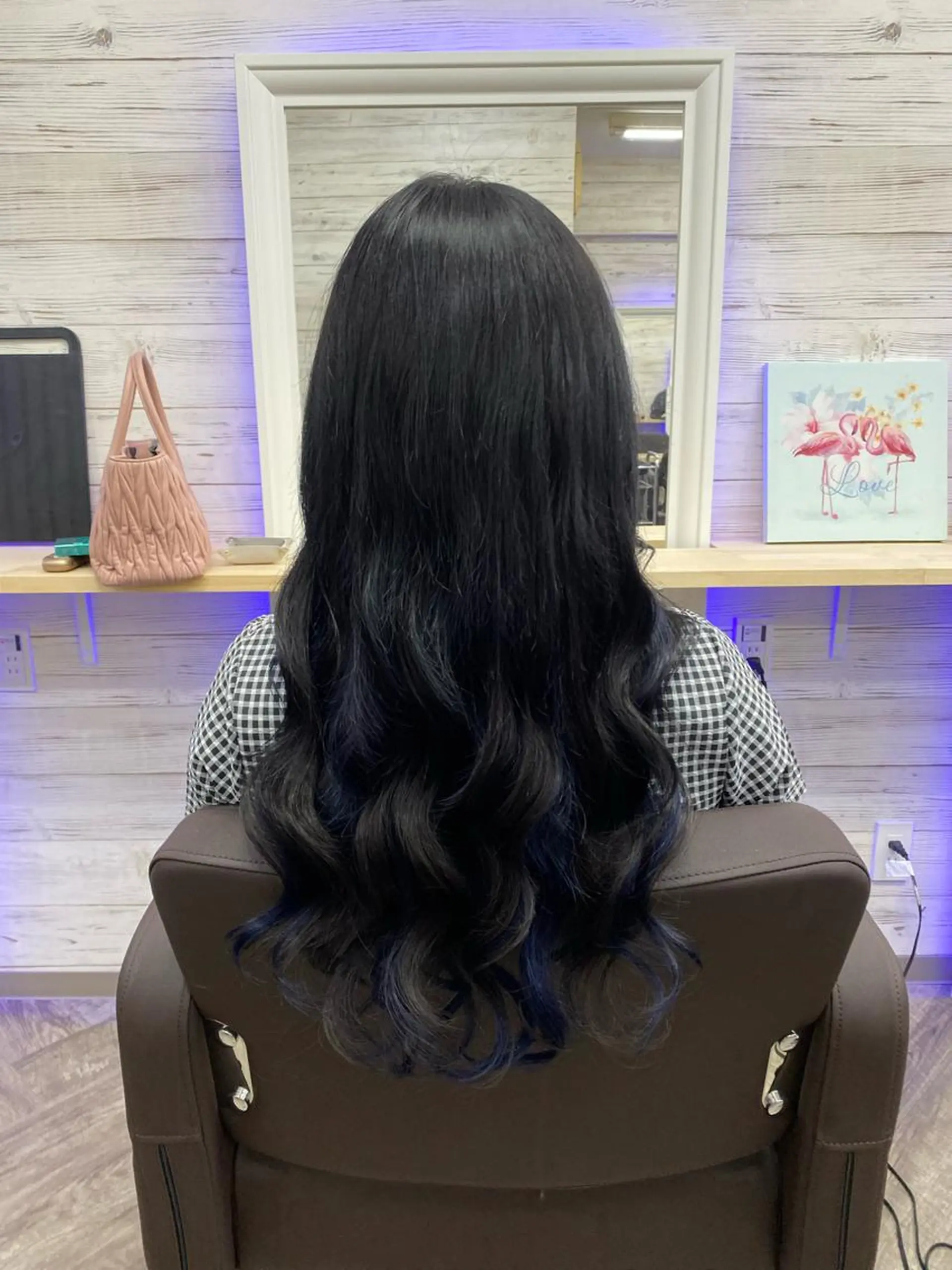 セミロング カラー ヘアアレンジ ショートボブ 編み込みエクステ シールエクステ セミロングパーマ バレイヤージュ LAVENDIA Azabu所属・LAVENDIA 初音のヘアスタイル