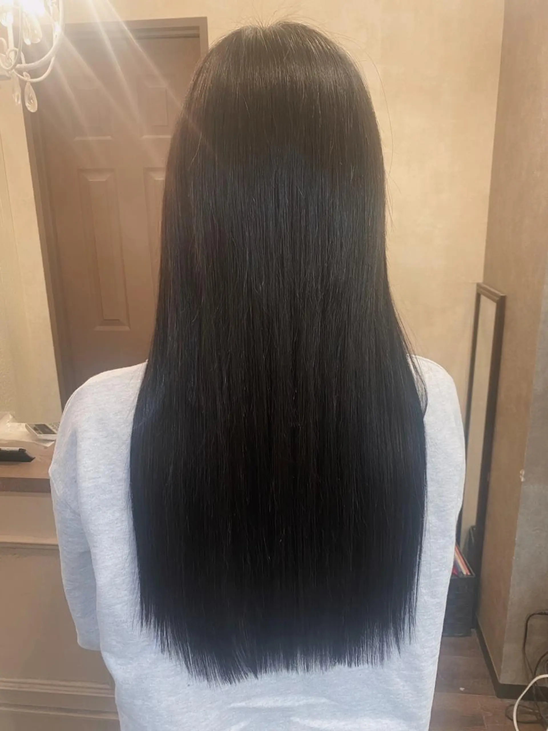 ロング ヘアアレンジ シールエクステ エクステ ロング カット エクステ 田井中 悠紀のヘアスタイル