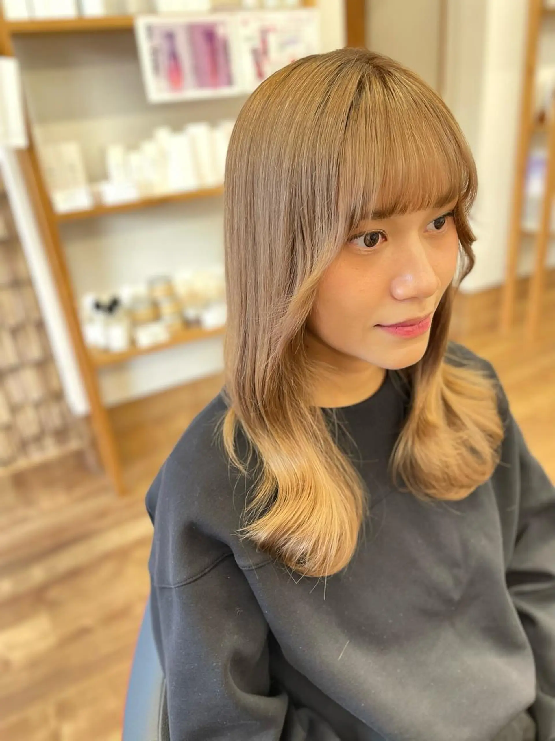 セミロング カラー ヘアカラー エクステ/髪質改善/ rita/フルヤマのヘアスタイル