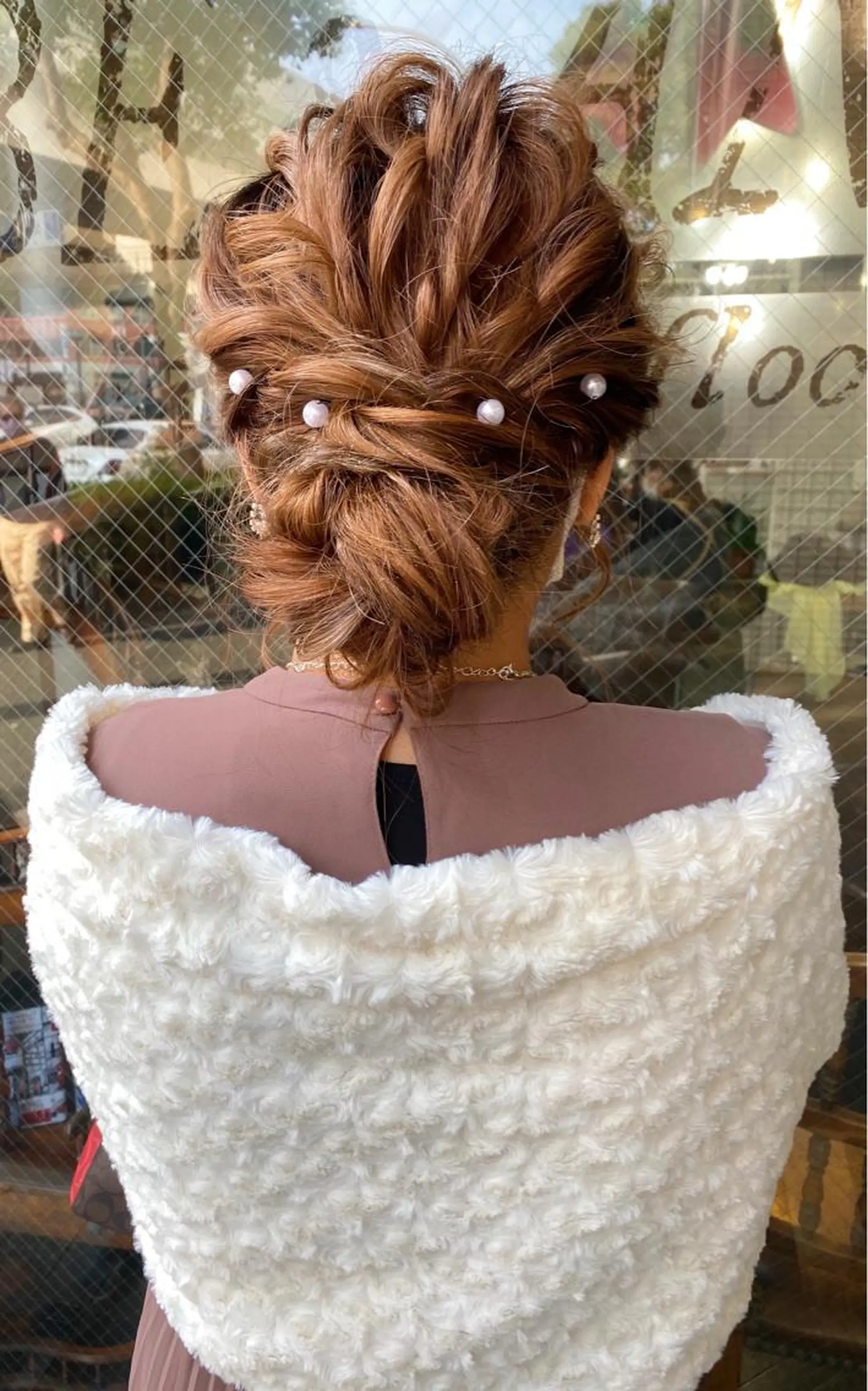 ロング ヘアアレンジ デート エクステ 外国人風カラー ハイライト 髪質改善 モモカ/ハイトーン /バレイヤージュのヘアスタイル