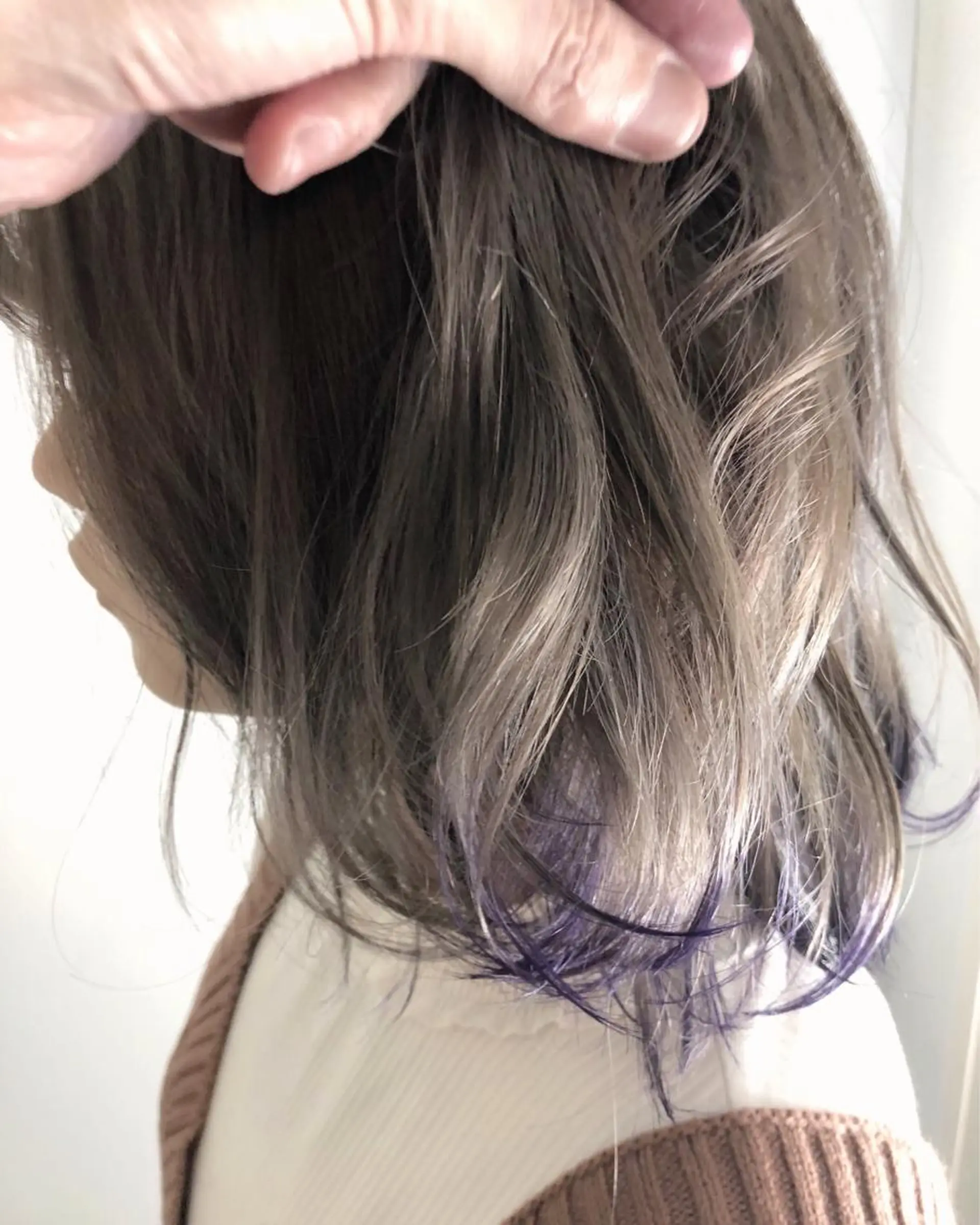 ミディアム カラー ラベンダーカラー パープルカラー 原宿サロン代表 デザインカラー伊藤卓のヘアスタイル