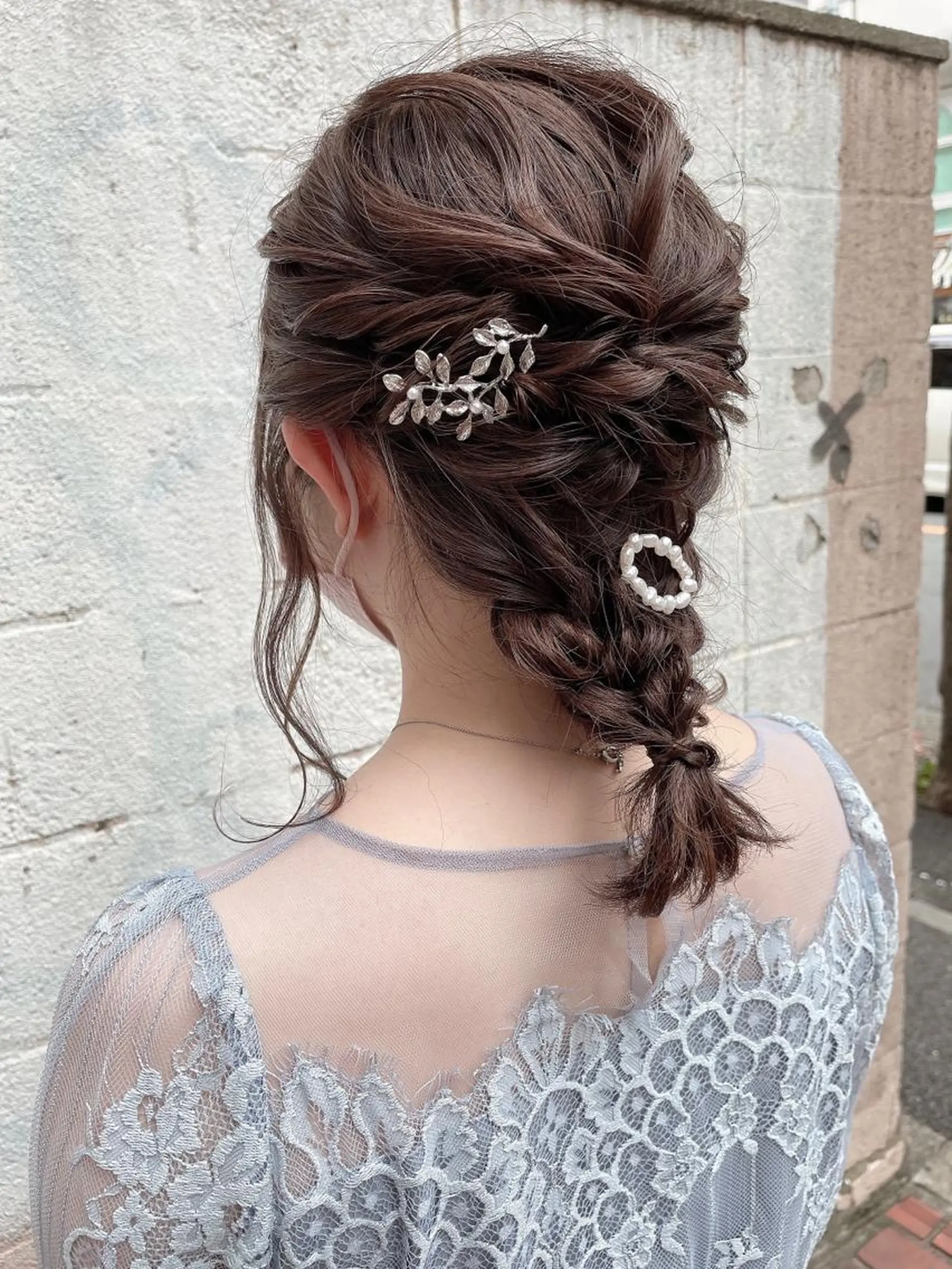 ミディアム ヘアアレンジ ヘアセット ヘアアレンジ にいた　かづしげのヘアスタイル