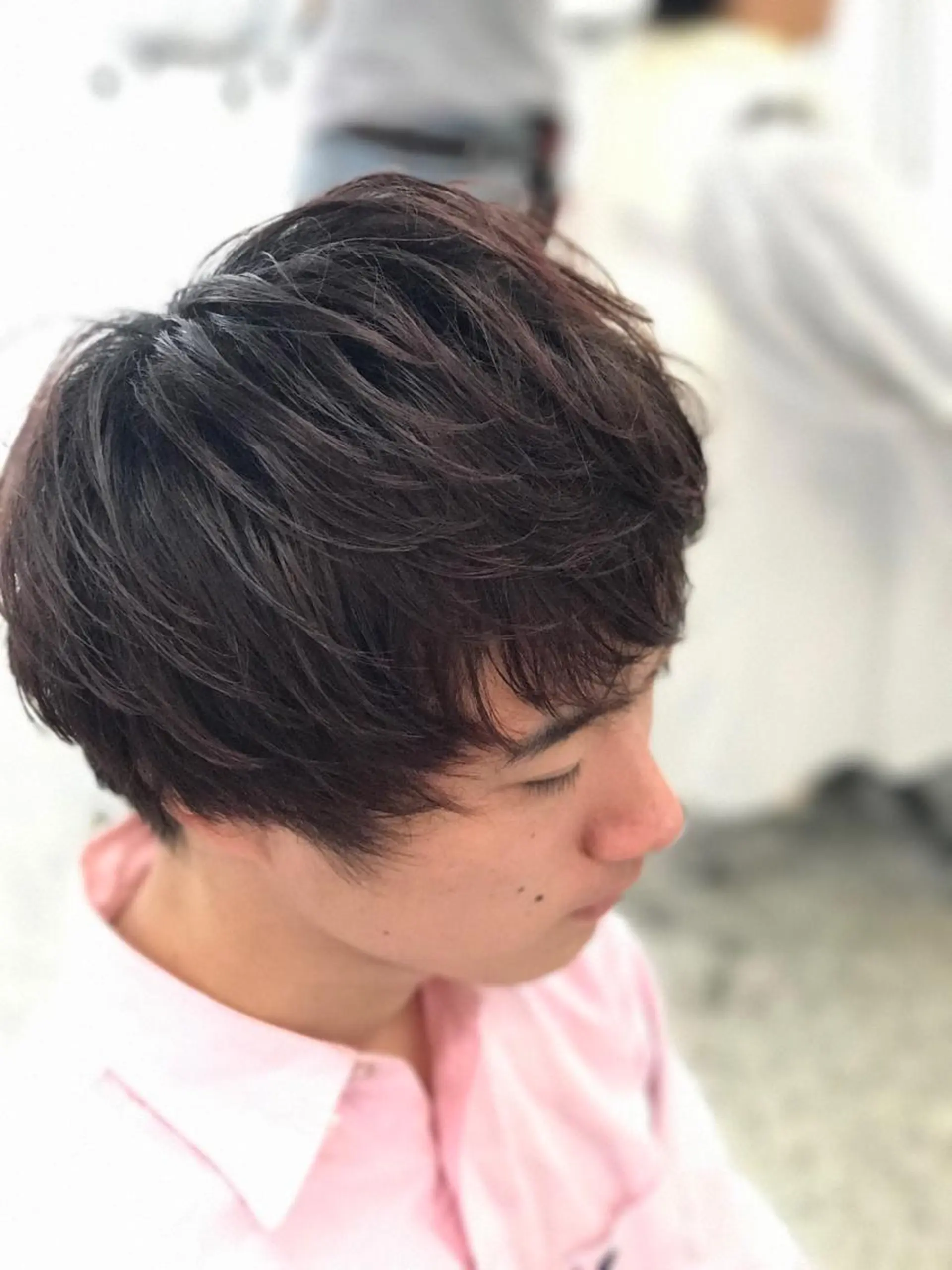 ショート カラー パーマ メンズ 山内 聡史のヘアスタイル
