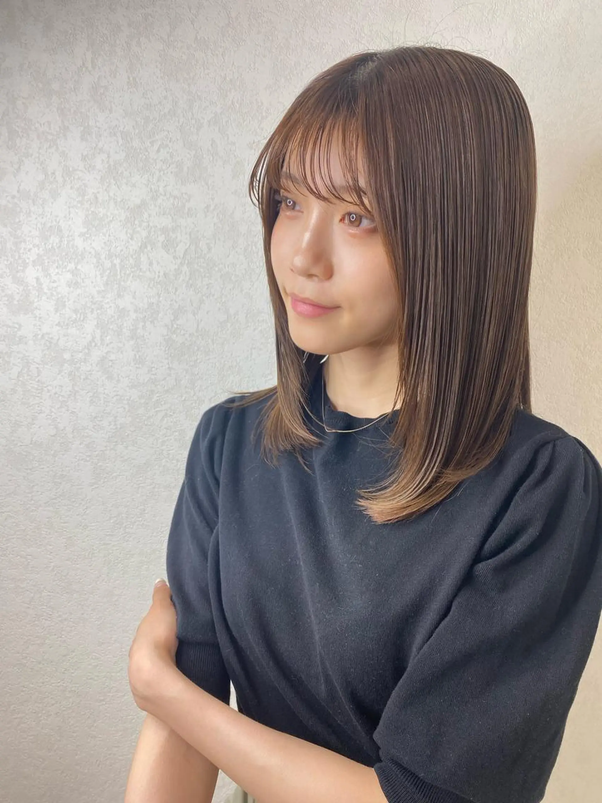 セミロング ムトウセイマ/艶髪 /艶ケアWブリーチのヘアスタイル