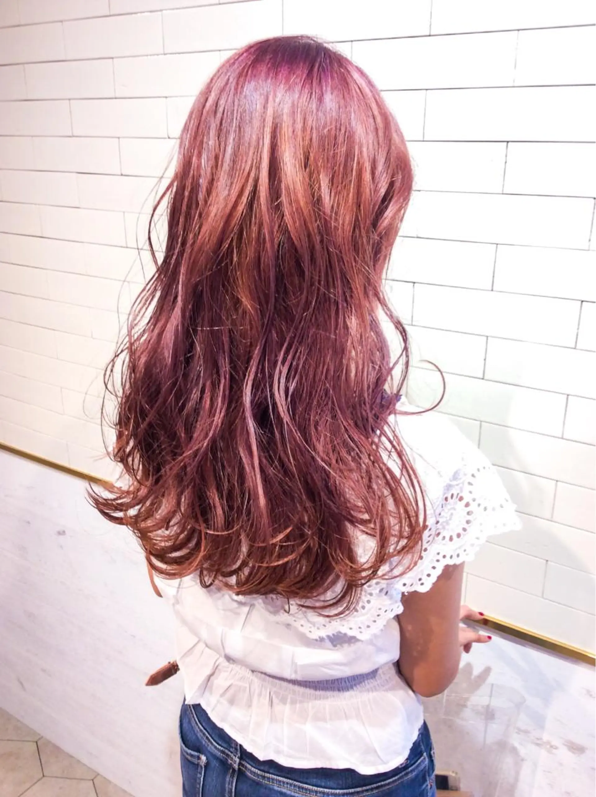 セミロング カラー レイヤーカット× 髪質改善たもりのヘアスタイル