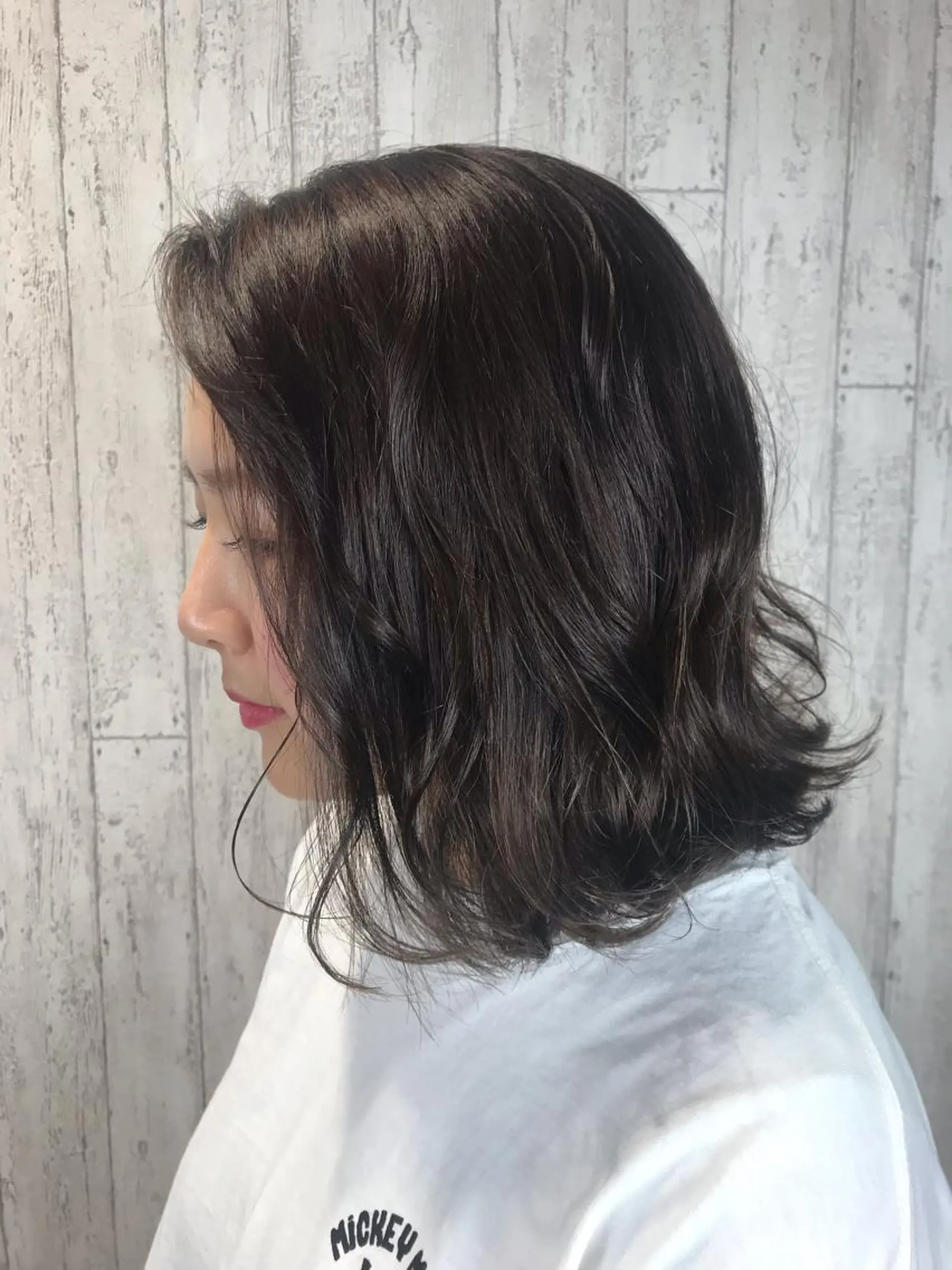 ミディアム 切りっぱなしボブ ボブ 田中 あかねのヘアスタイル