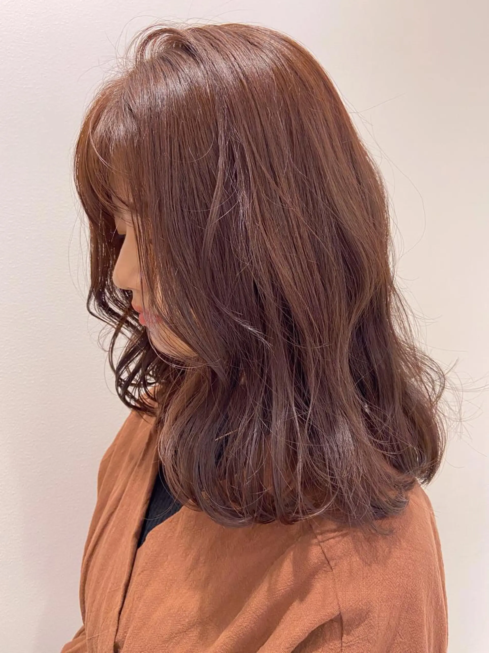 セミロング カラー ヘアアレンジ 黒髪 ブラウンカラー ピンクカラー ピンクブラウン 卒業式のヘアスタイル レイヤーカット指名 No.1💖マユカのヘアスタイル