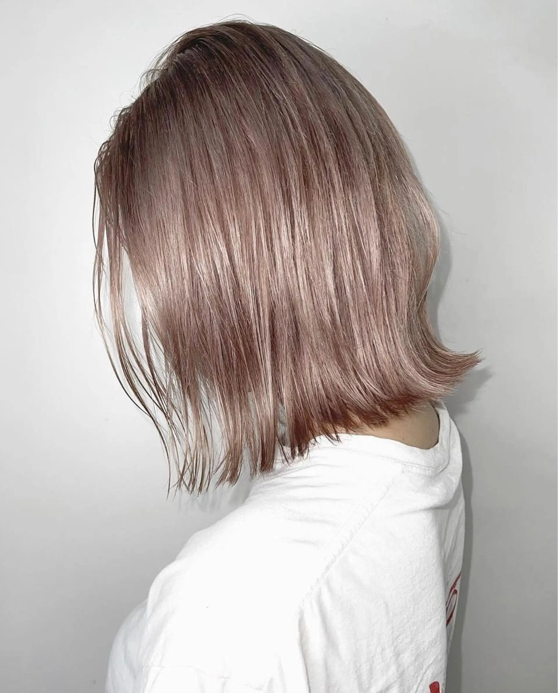 ミディアム ヘアカラー トリートメント ブリーチ/ウルフ ハッシュカット/石山のヘアスタイル