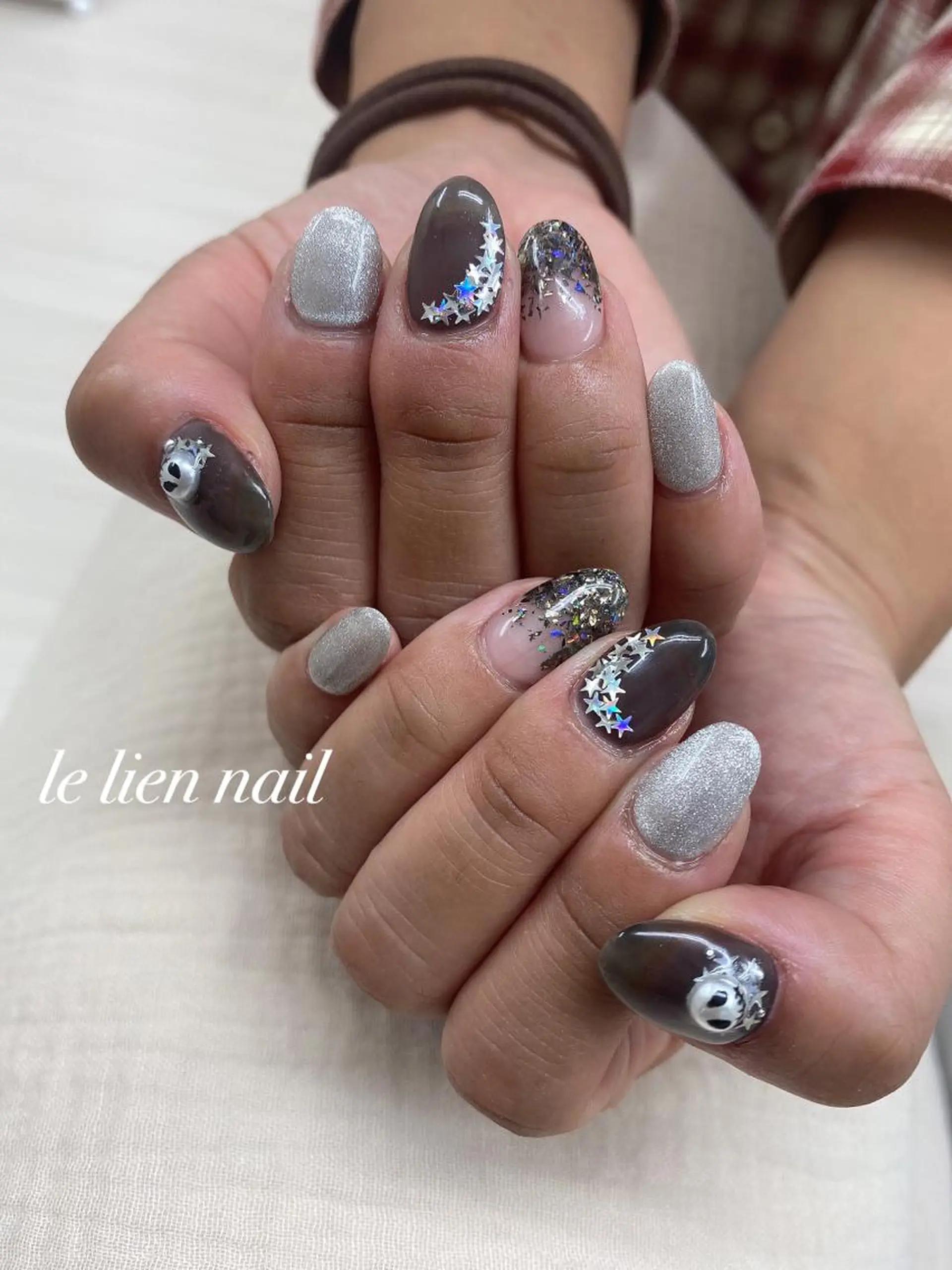 ネイル ハロウィン マグネットネイル le lien nailのネイルデザイン