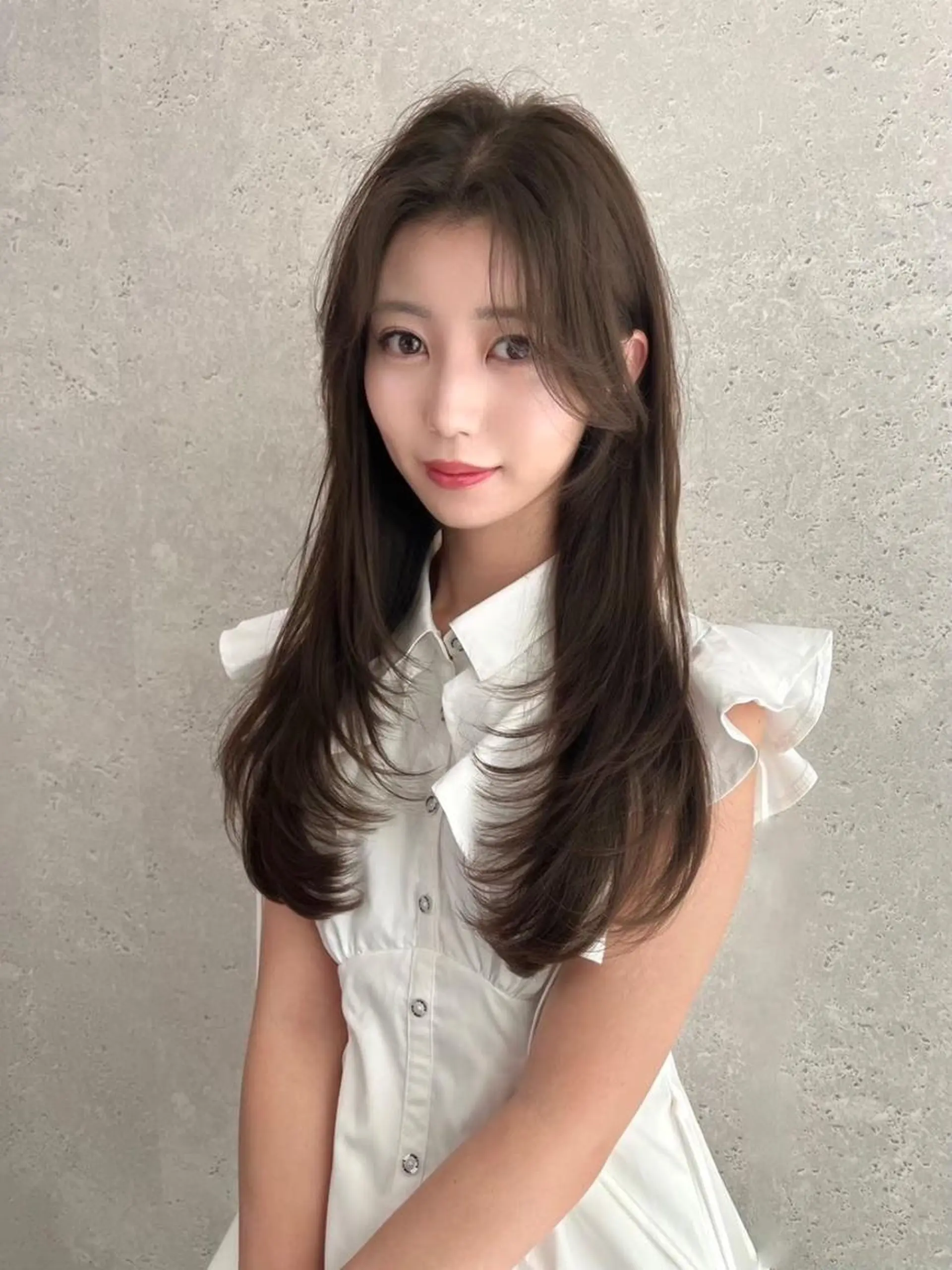 ミディアム 大人っぽ🪽顔まわり ×韓国レイヤー🪽のヘアスタイル