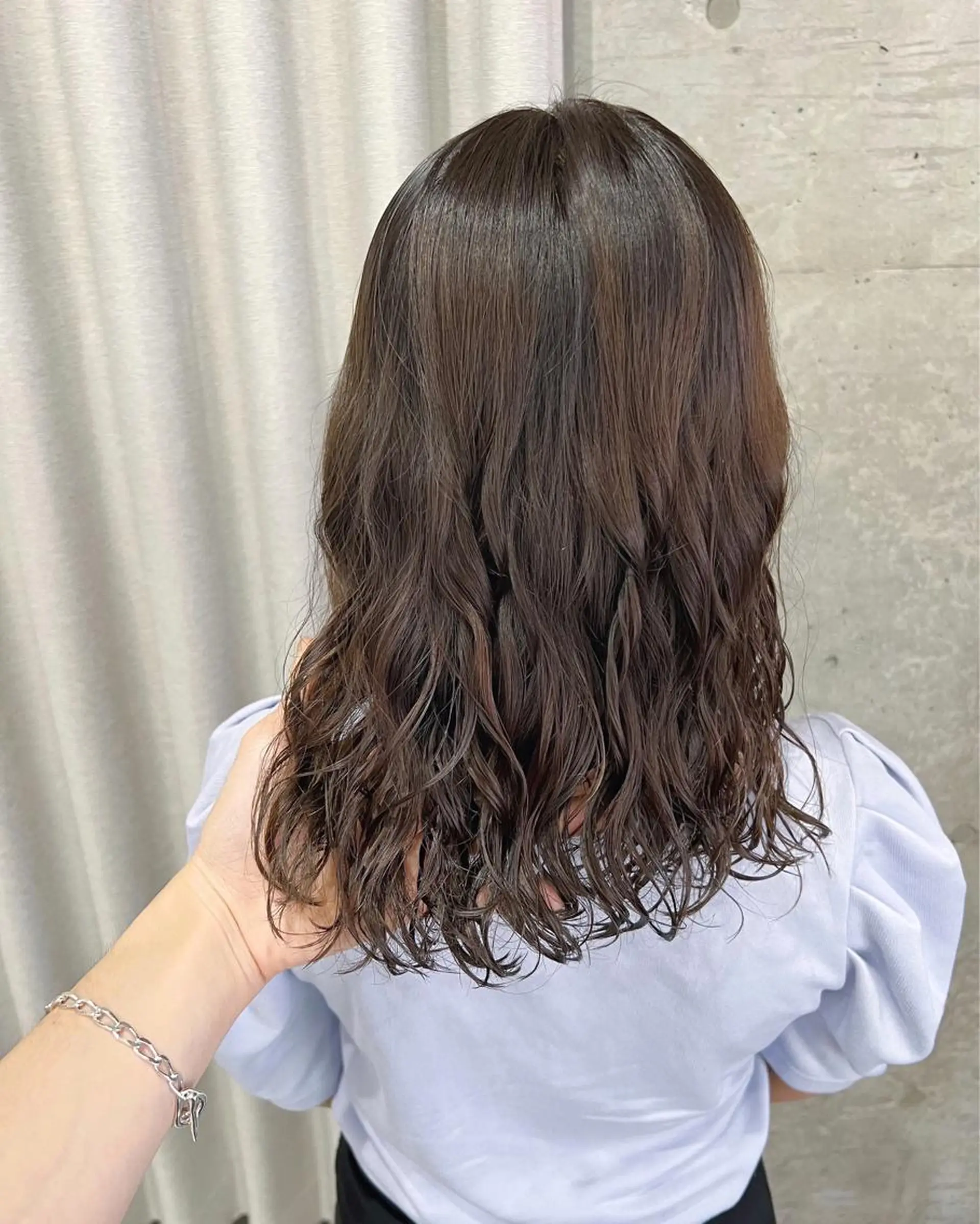 ミディアム パーマ ボブパーマコテ巻き風 パーマNo1深江秀平のヘアスタイル