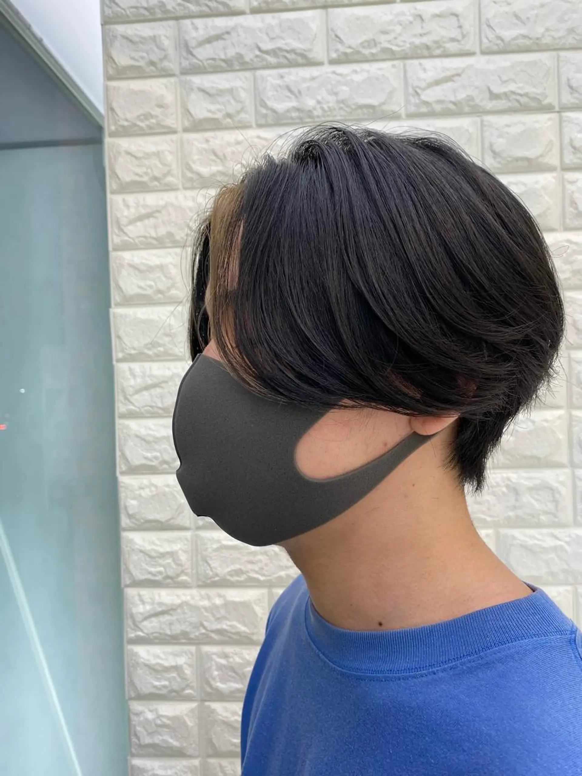 カラー ミストバング  フェイスフレーミング 韓国ヘア レイヤーカットのヘアスタイル