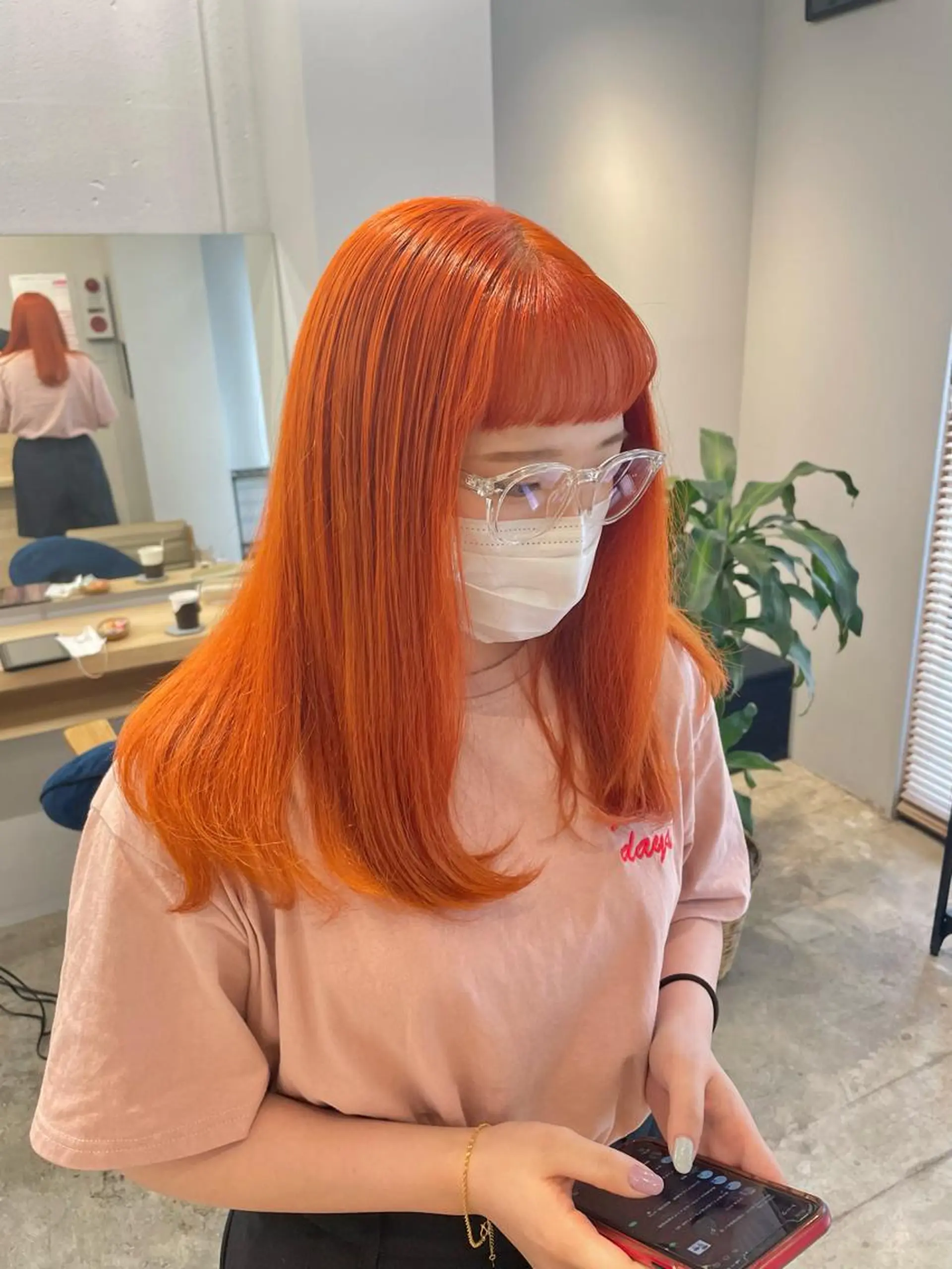 ミディアム ヘアカラー SAEKI【ior 】北千住店ブリーチのヘアスタイル