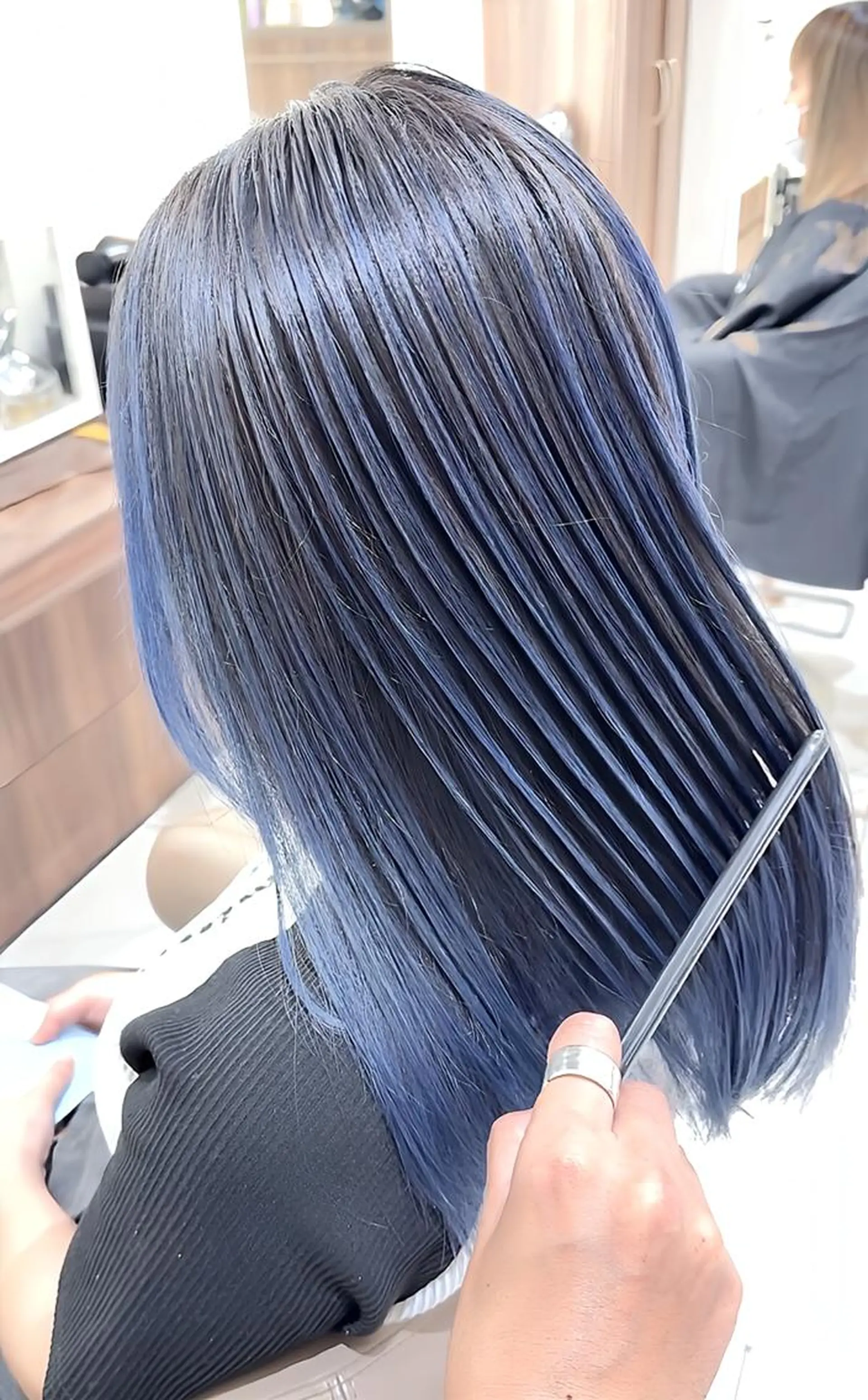 カラー セミロング ブリーチ 髪質改善 ヘアカラー 渡邊楓果／髪質改善 ブリーチ/カラーのヘアスタイル