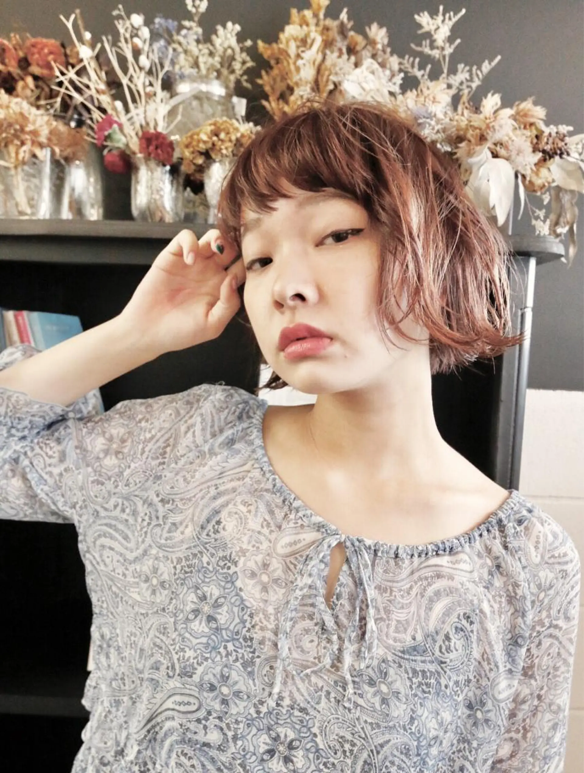 ショート カラー パーマ ボブ 山口 悟のヘアスタイル