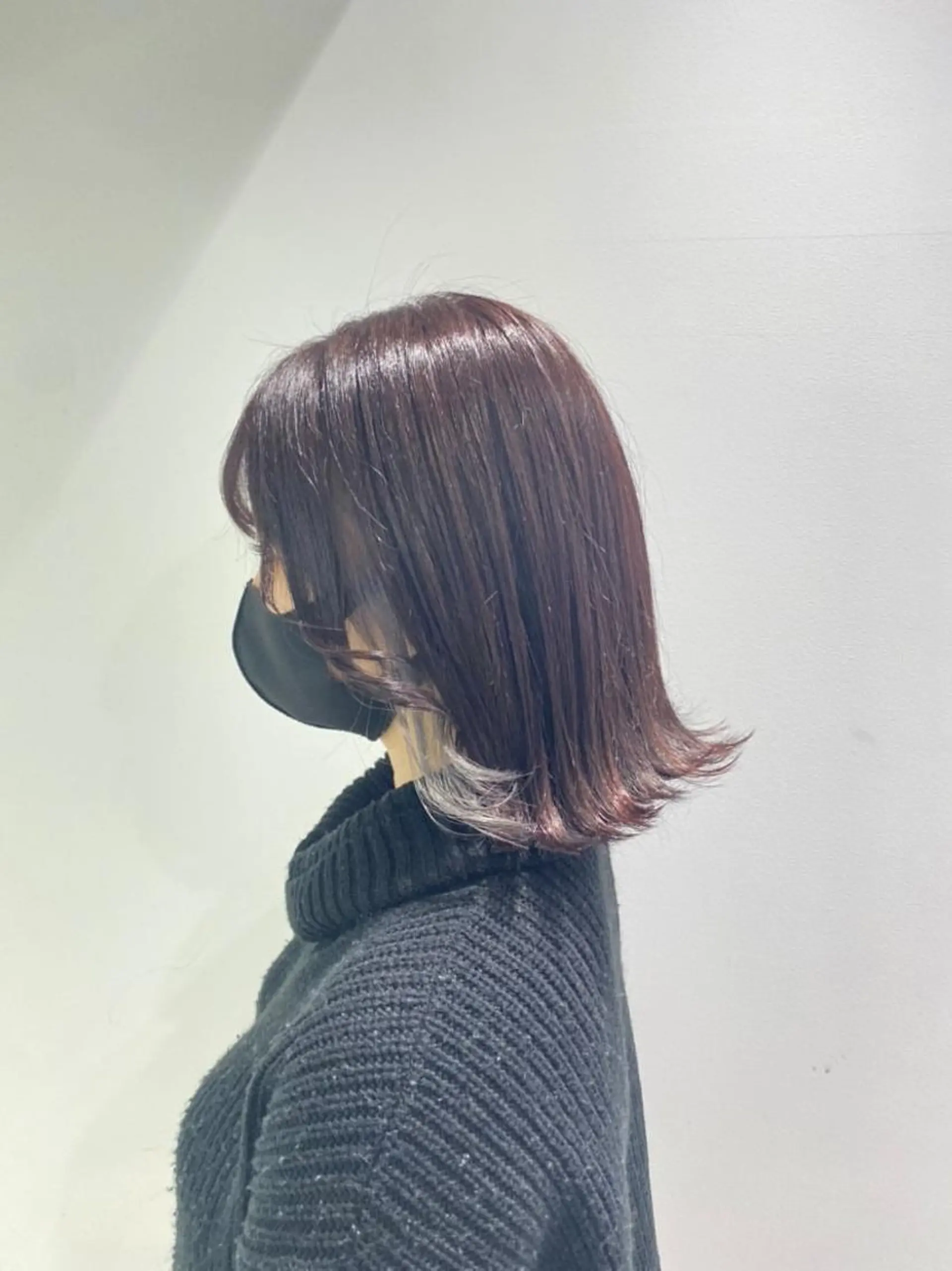 セミロング カラー パーマ ヘアアレンジ ネイル マツエク・マツパ 韓国風ベージュ🤎 赤みなし🌿横浜🤎のヘアスタイル