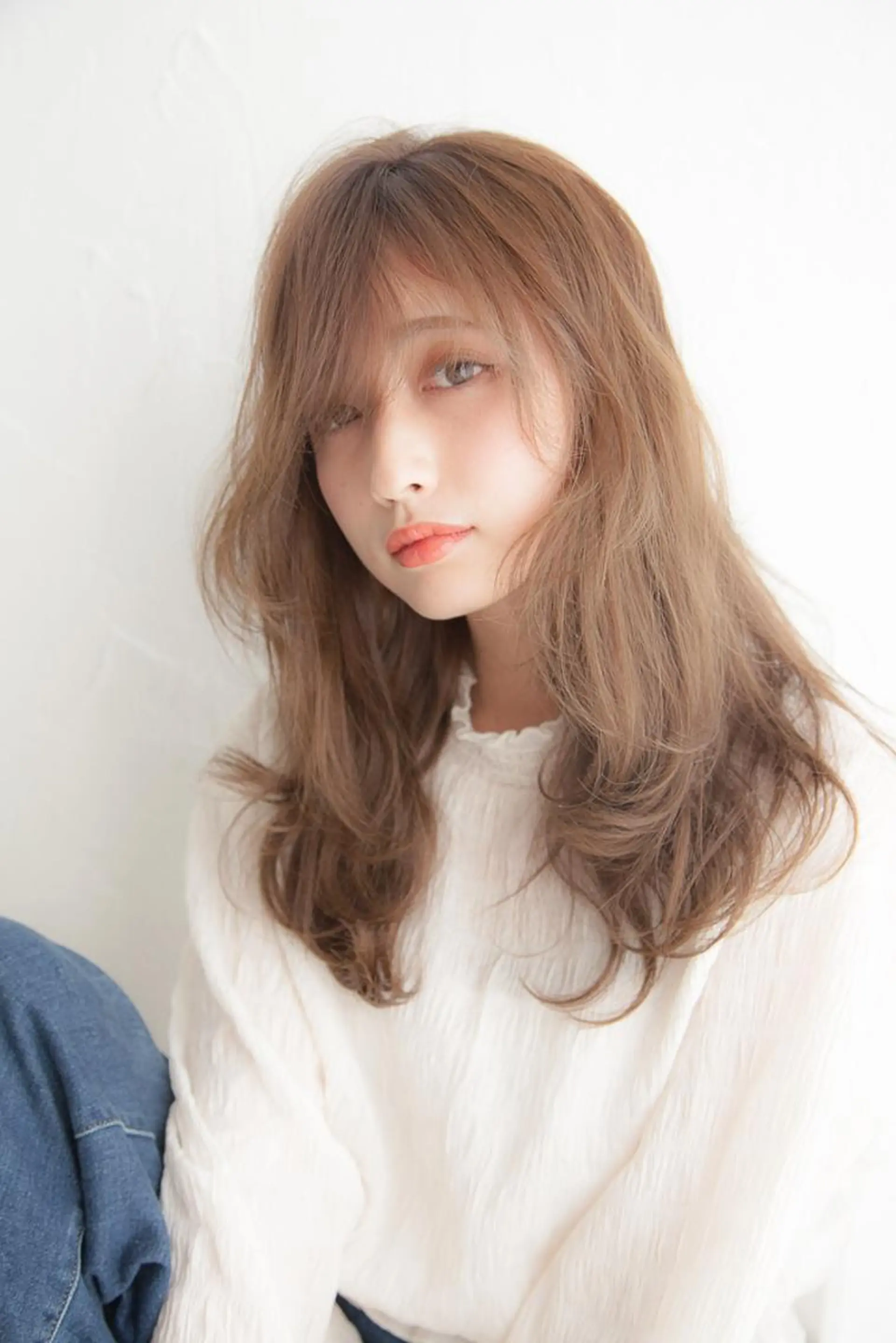 セミロング 店長/mao/ 前髪/顔周りカットのヘアスタイル