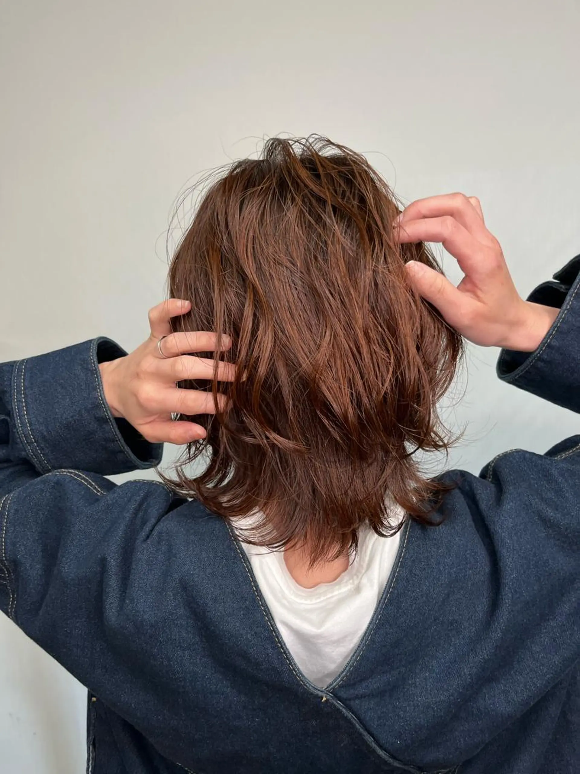 ミディアム ヘアアレンジ ウスイマイコ カット/ケアカラーのヘアスタイル