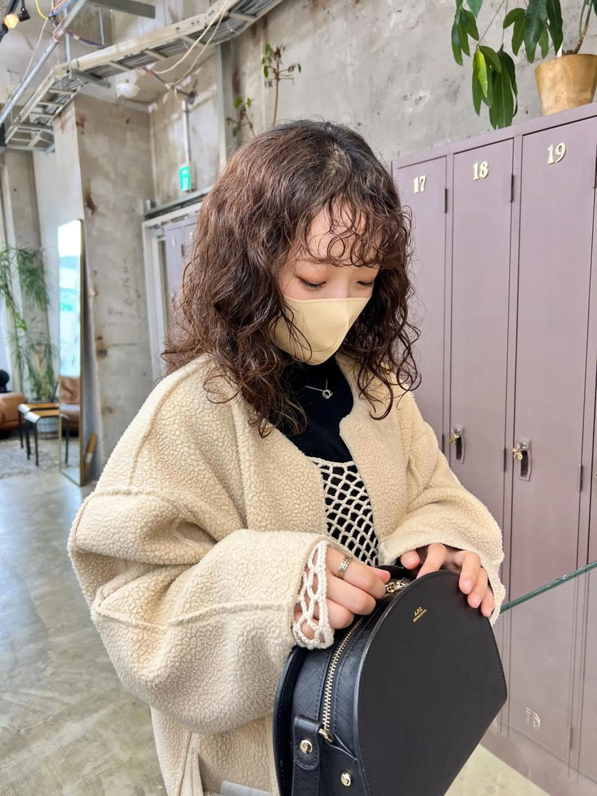 セミロング パーマ セミロングパーマ くせ毛 カット パーマ 水野 雪 /パーマ/暖色カラーのヘアスタイル