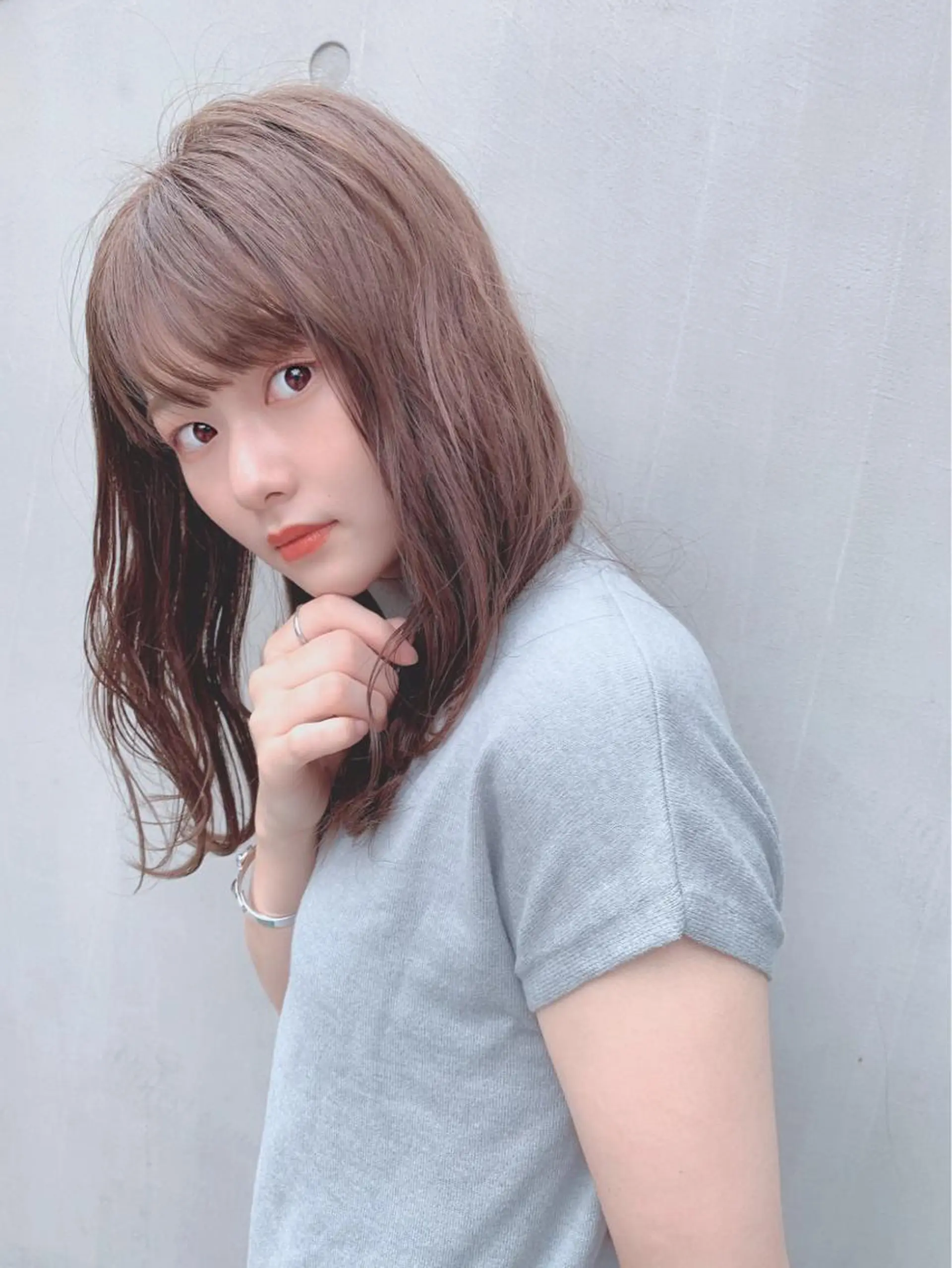 セミロング カラー パーマ ヘアアレンジ 【公式】amble luxe池袋東口🩷のヘアスタイル