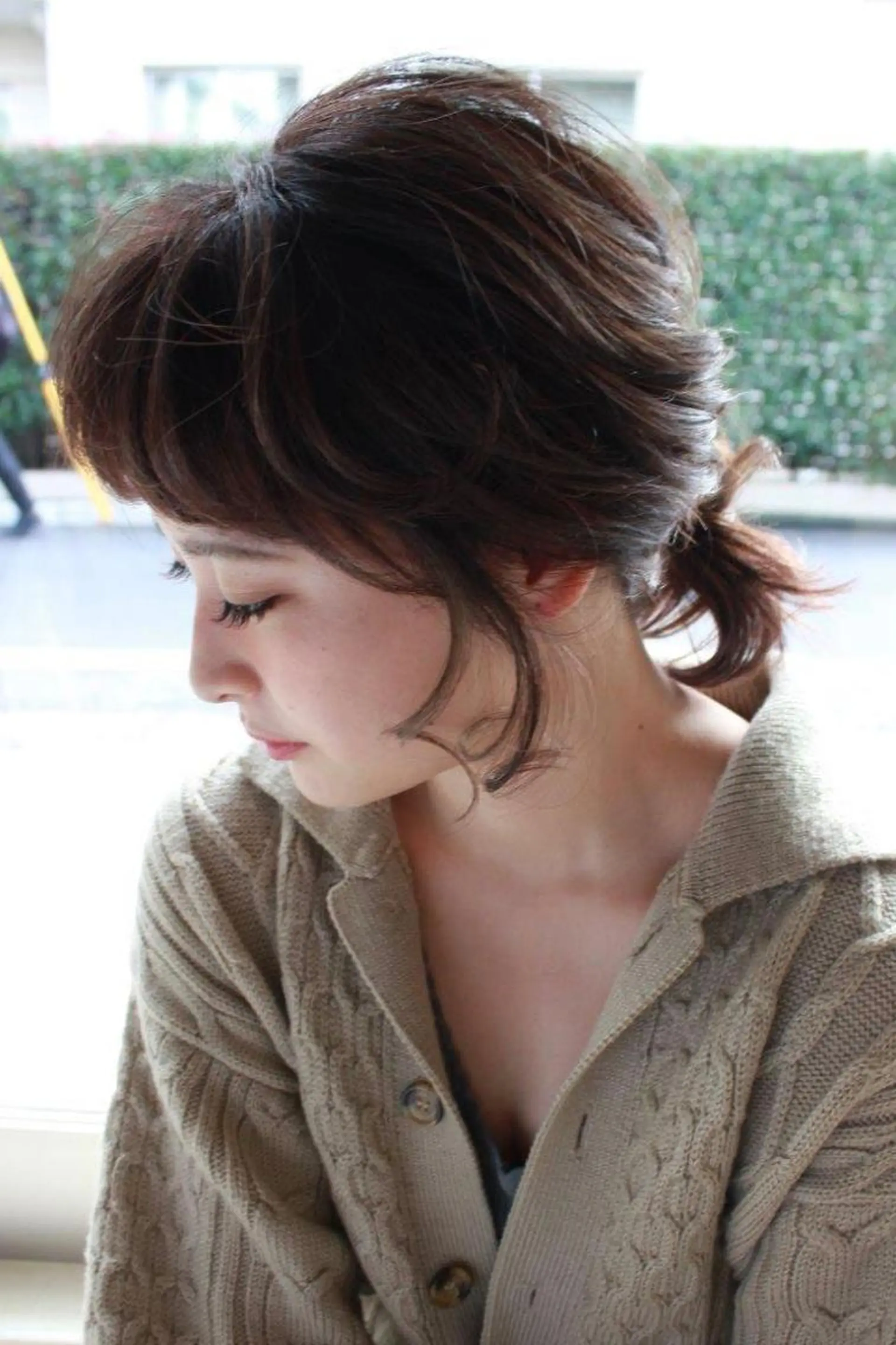 ミディアム カラー ヘアアレンジ 三ツ井凌 【ヘアケアサロン】のヘアスタイル