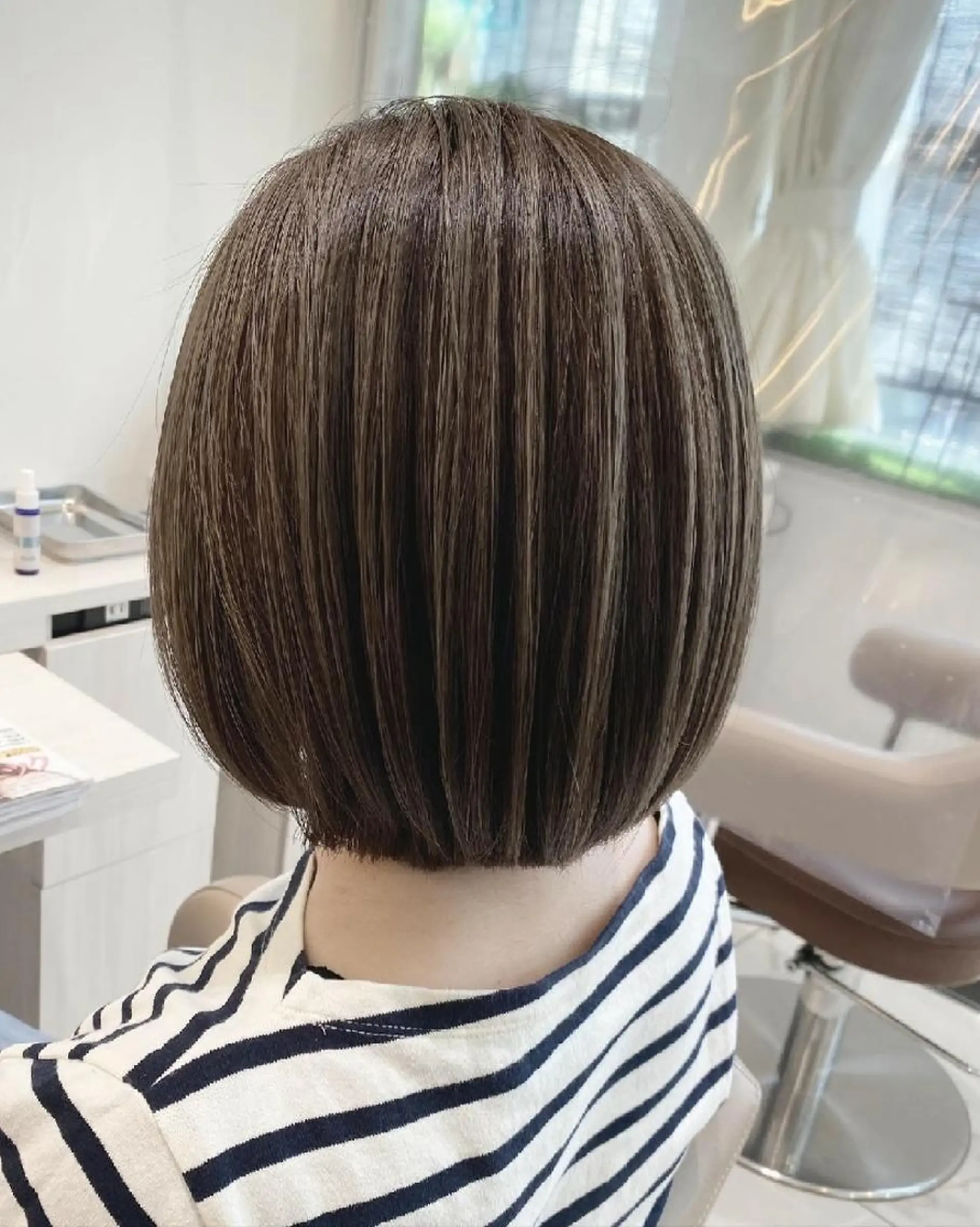 ミディアム カラー ハイライトカラー ボブ ハイライト ヘアカラー ＡＳＨ 大宮のヘアスタイル