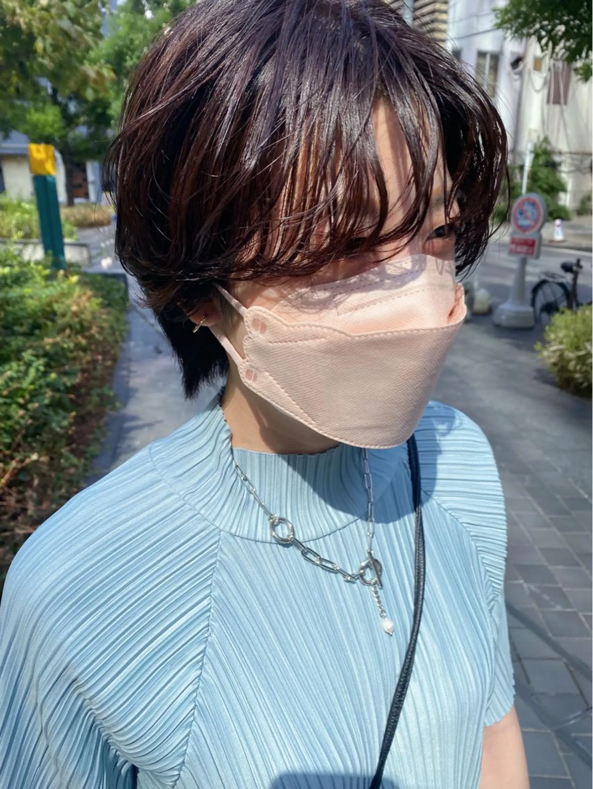 ショート 透明感ニュアンス 柔らかstyle🤍のヘアスタイル