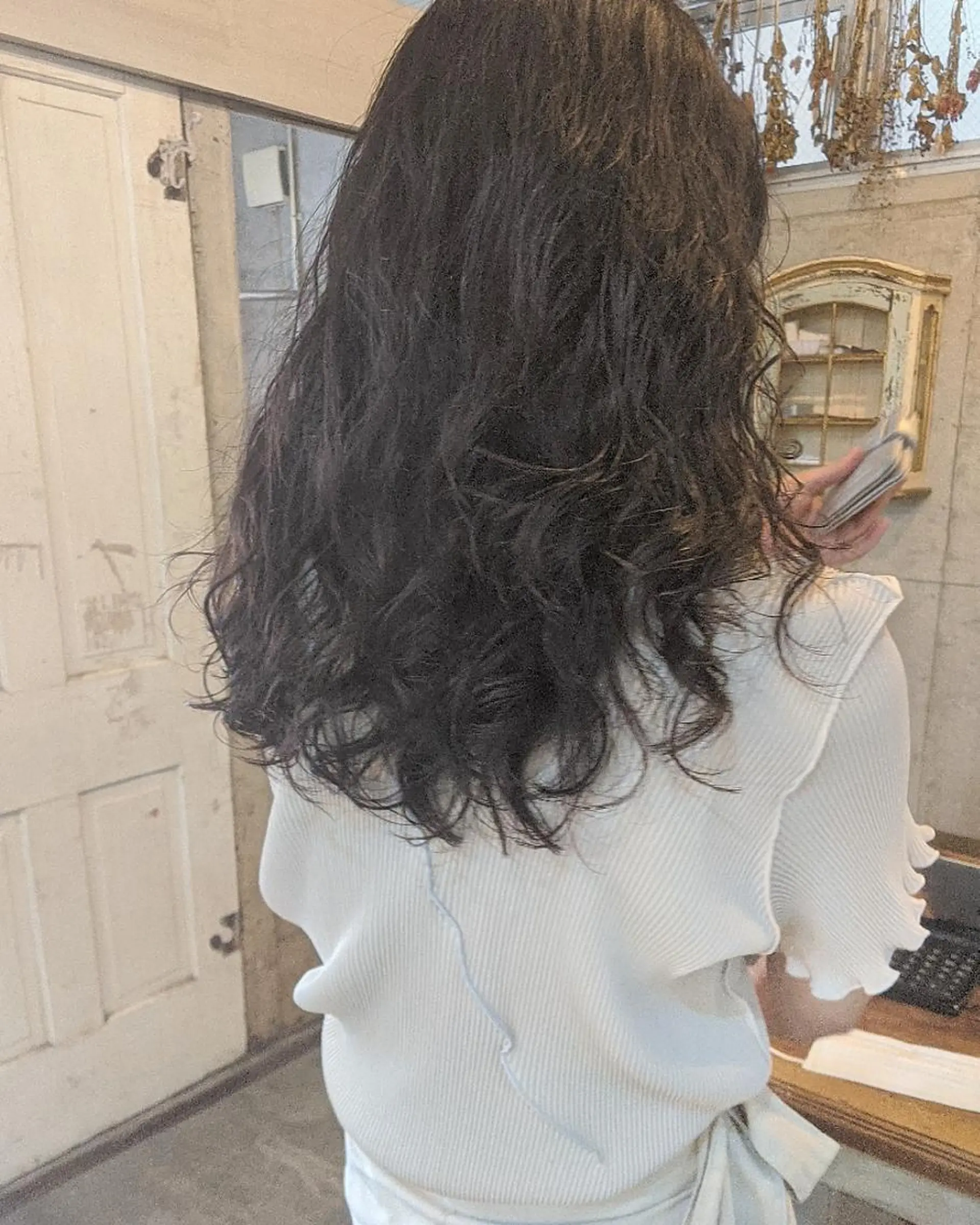 ロング カラー パーマ ヘアアレンジ 南堀江 möwen ( メーヴェ )所属・mowen RUIのヘアスタイル