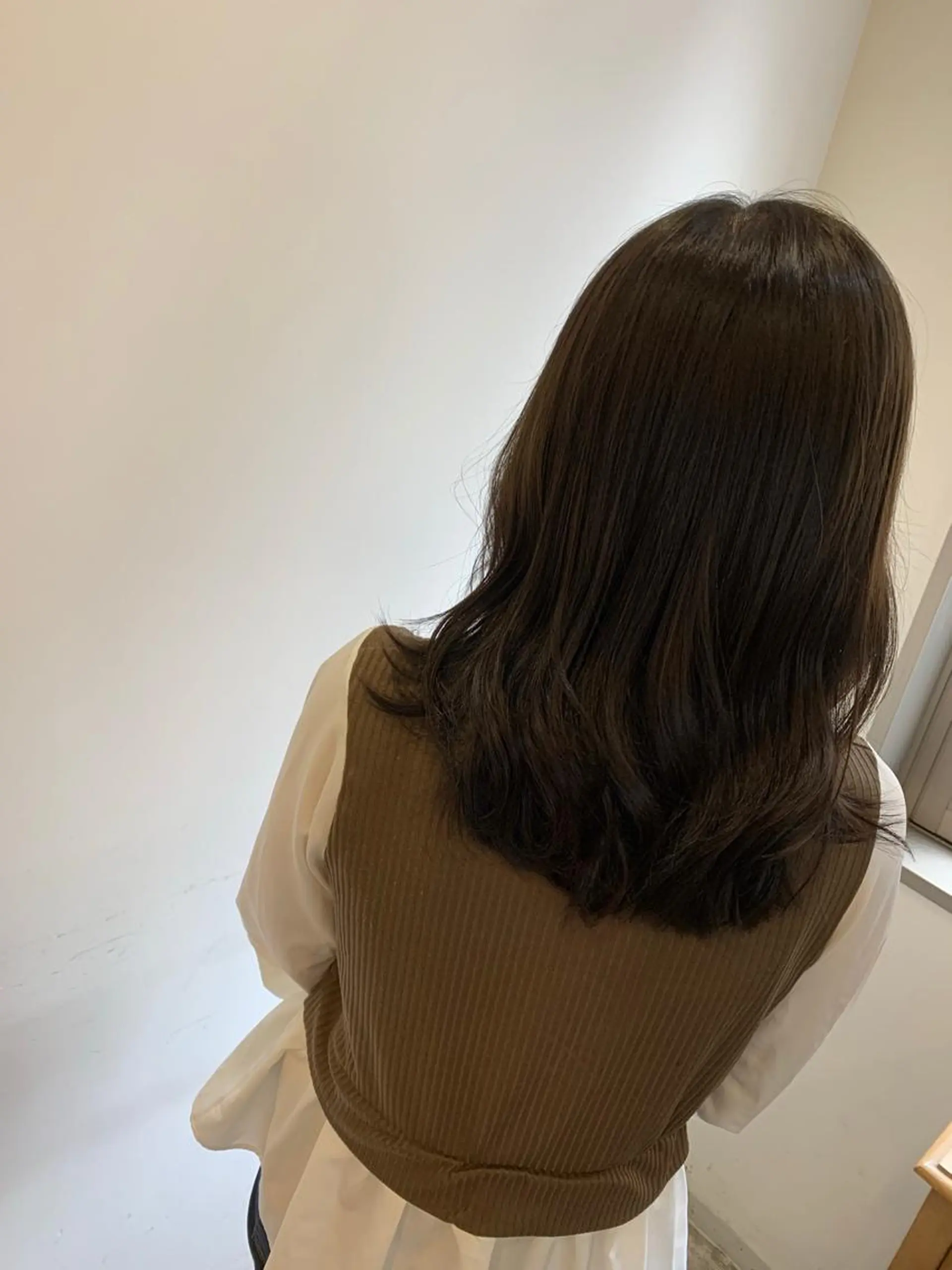 セミロング カラー 縮毛矯正×韓国ヘア ×髪質改善×レイヤーのヘアスタイル