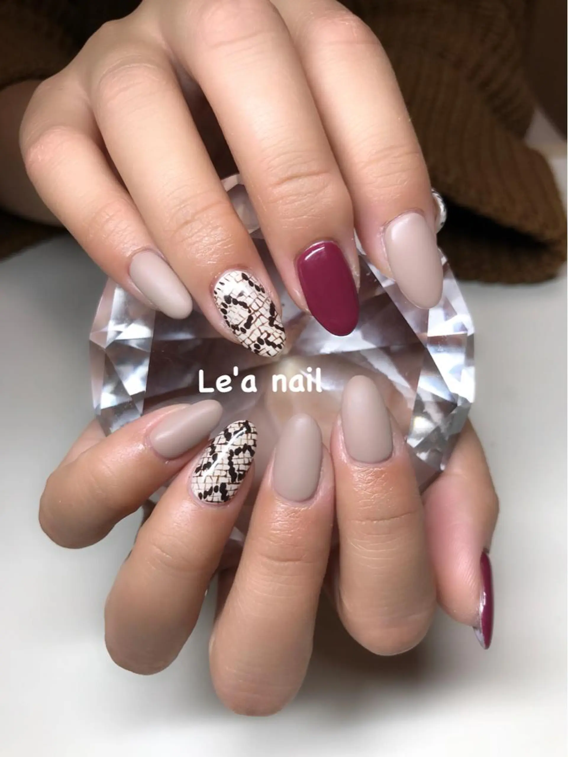 ネイル マットネイル 持ち込み 'mm所属・'mm  (ミリ) ＭＡＮＡＭＩのネイルデザイン