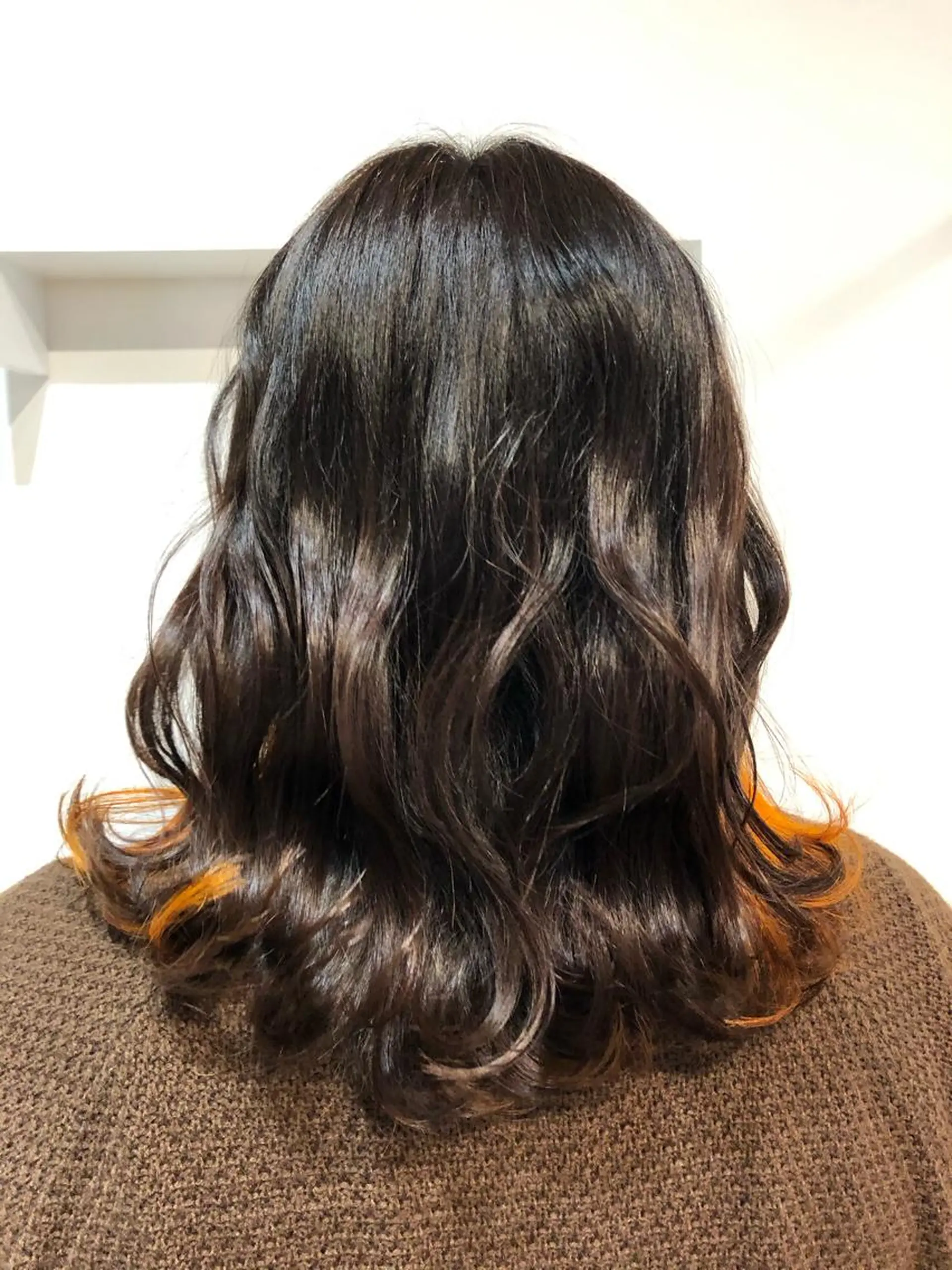 ミディアム カラー カット ヘアカラー トリートメント 青野 文香のヘアスタイル