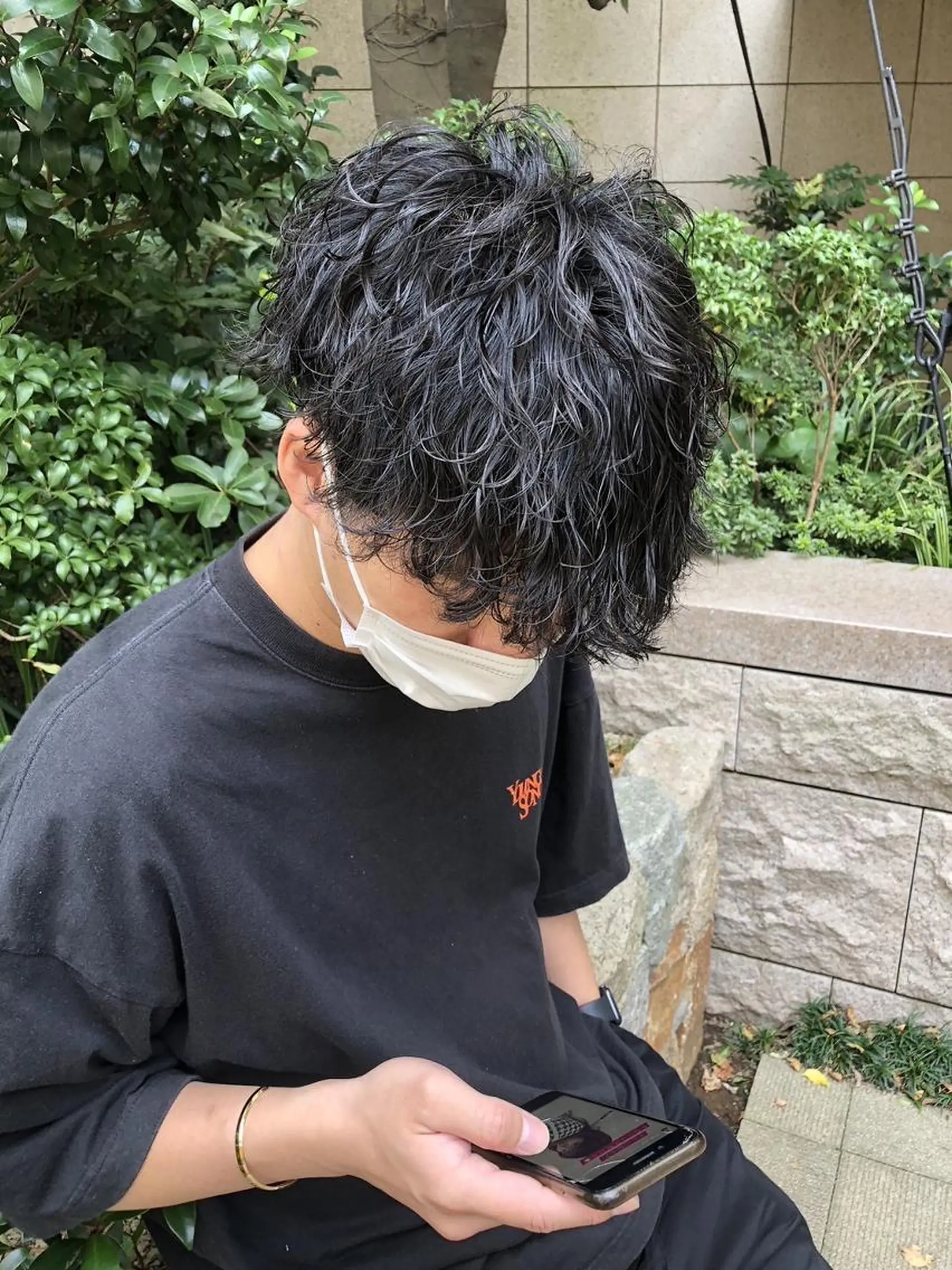 パーマ メンズ カット パーマ ❄️透明感ブリーチ ❄️TOWA市川のヘアスタイル